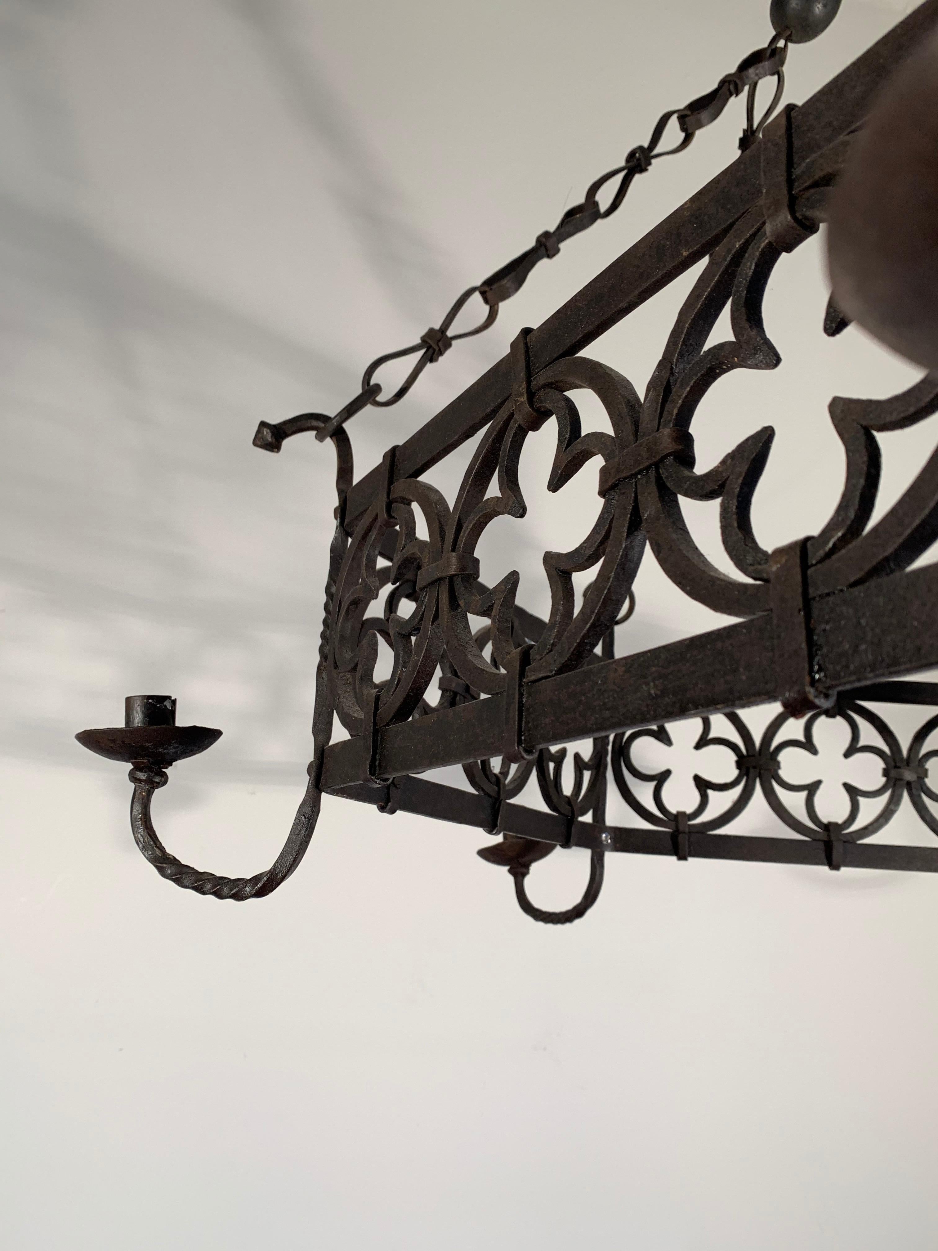 gothic wrought iron chandelier