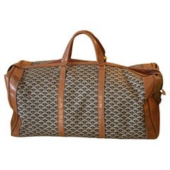 Vintage Large Goyard Boston Bag, Large Goyard Duffle Bag For Women and Men