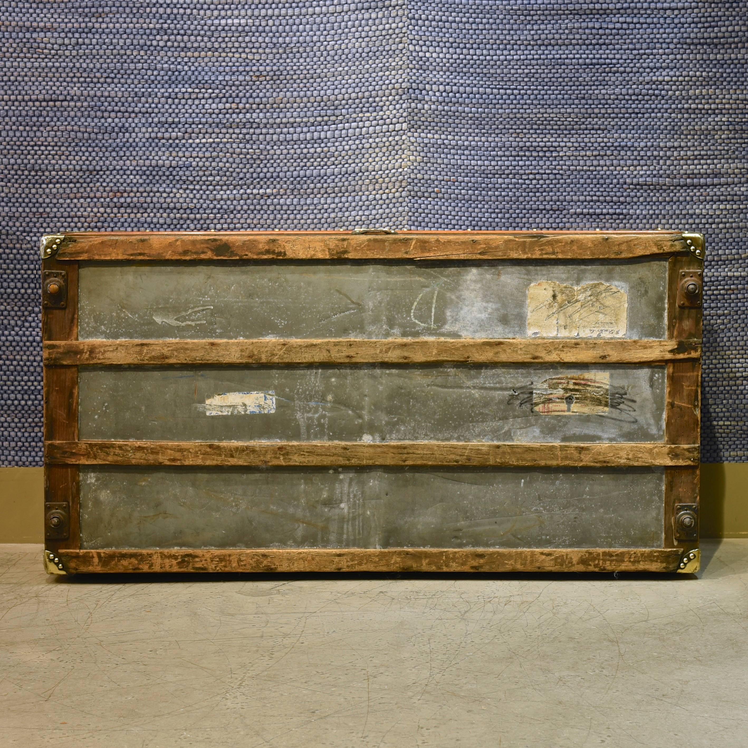 Large Goyard Cabin Trunk c1920 with interesting history In Good Condition In London, GB