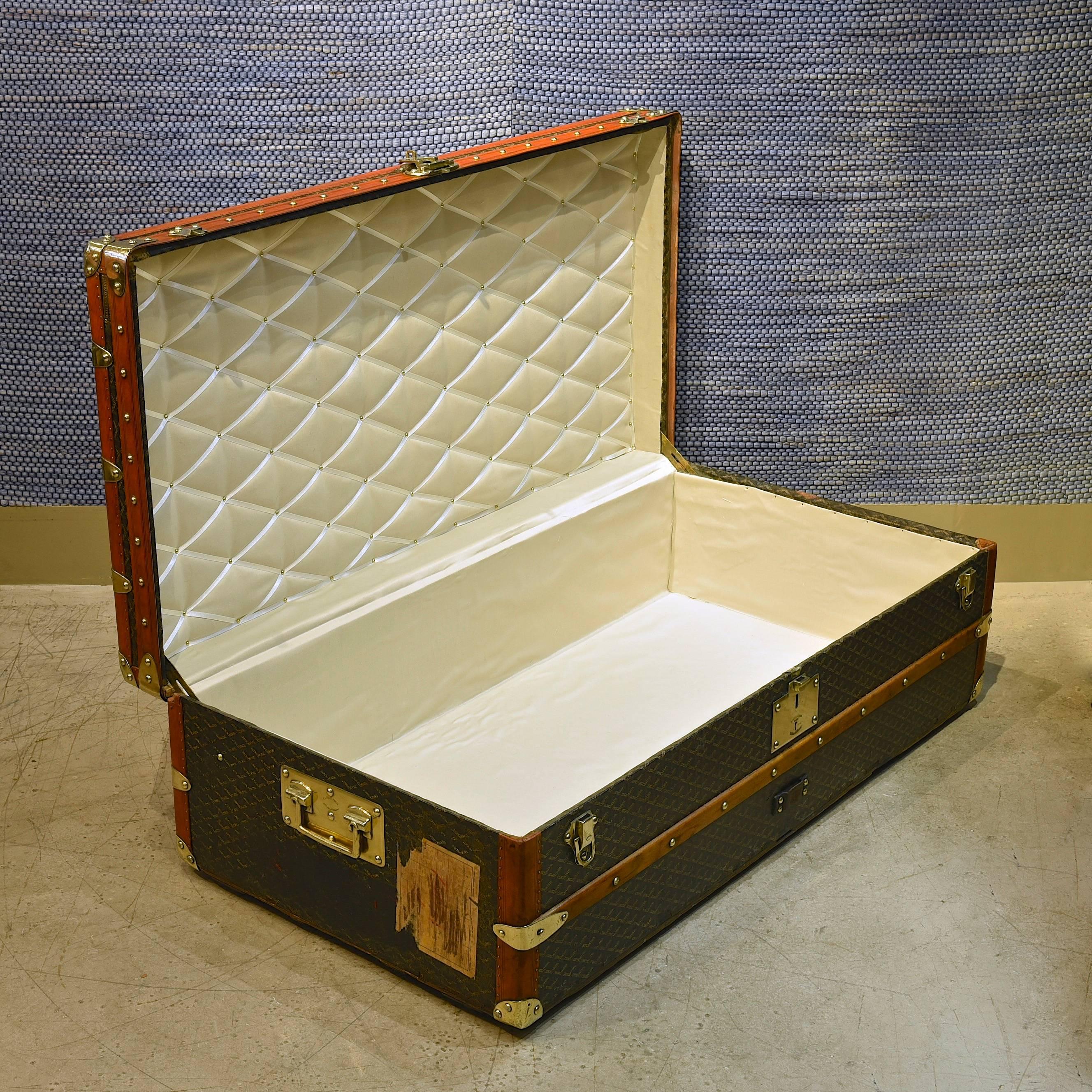 Early 20th Century Large Goyard Cabin Trunk c1920 with interesting history