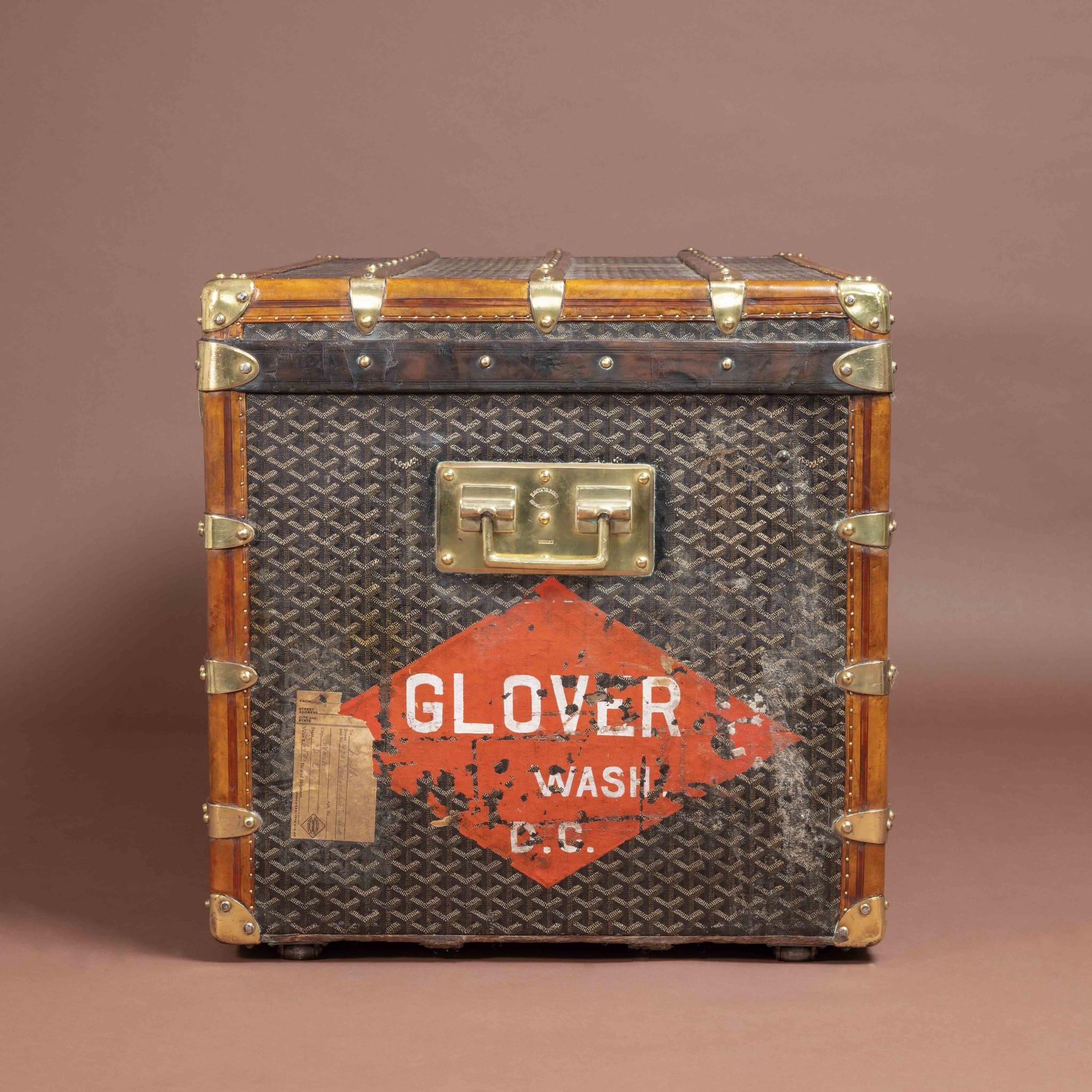 Large Goyard Steamer Trunk, circa 1910 In Good Condition For Sale In London, GB