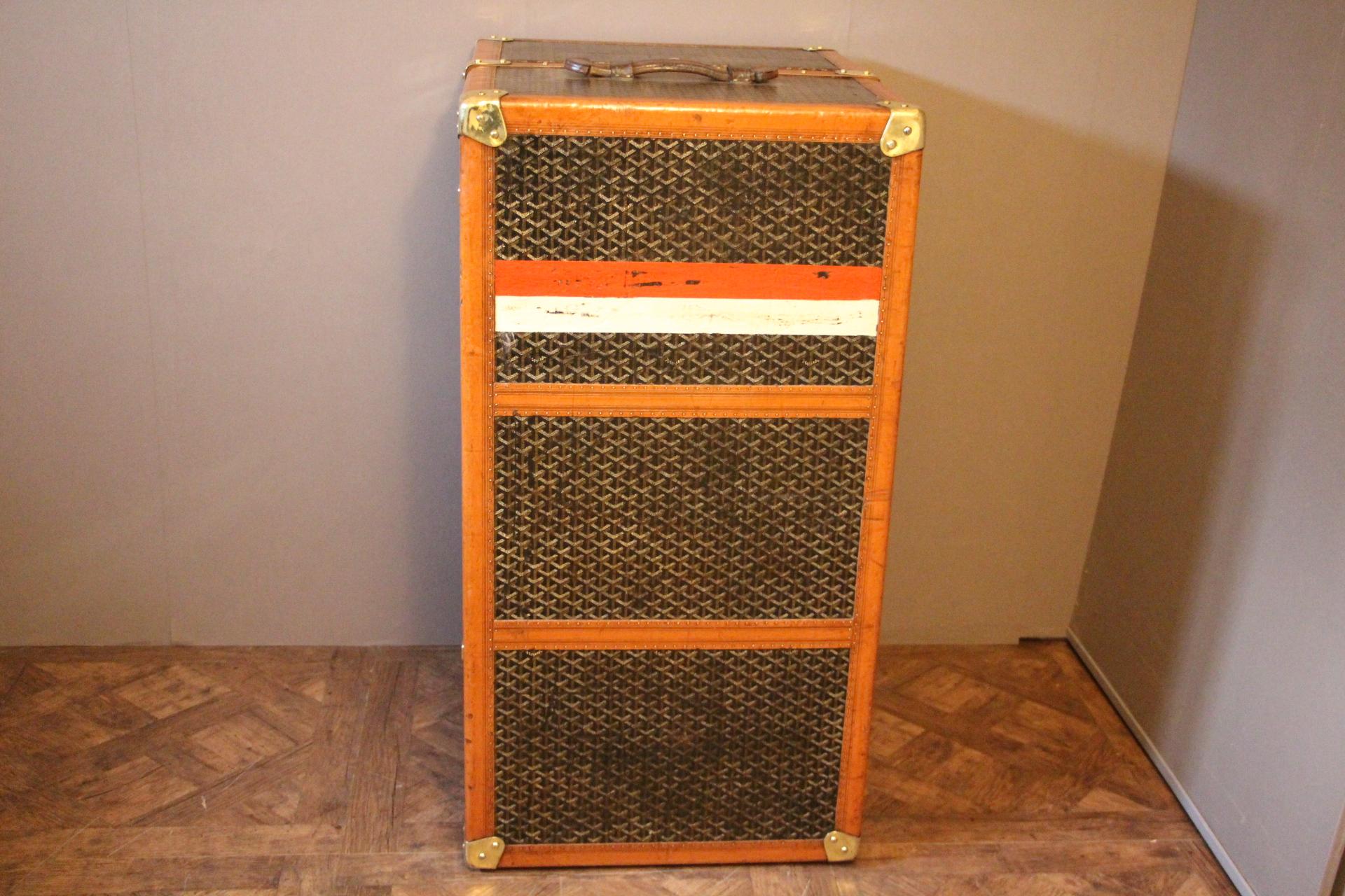 Brass Large Goyard Wardrobe Trunk