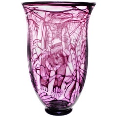 Large Graal Vase by Eva Englund for Orrefors, circa 1976, Sweden