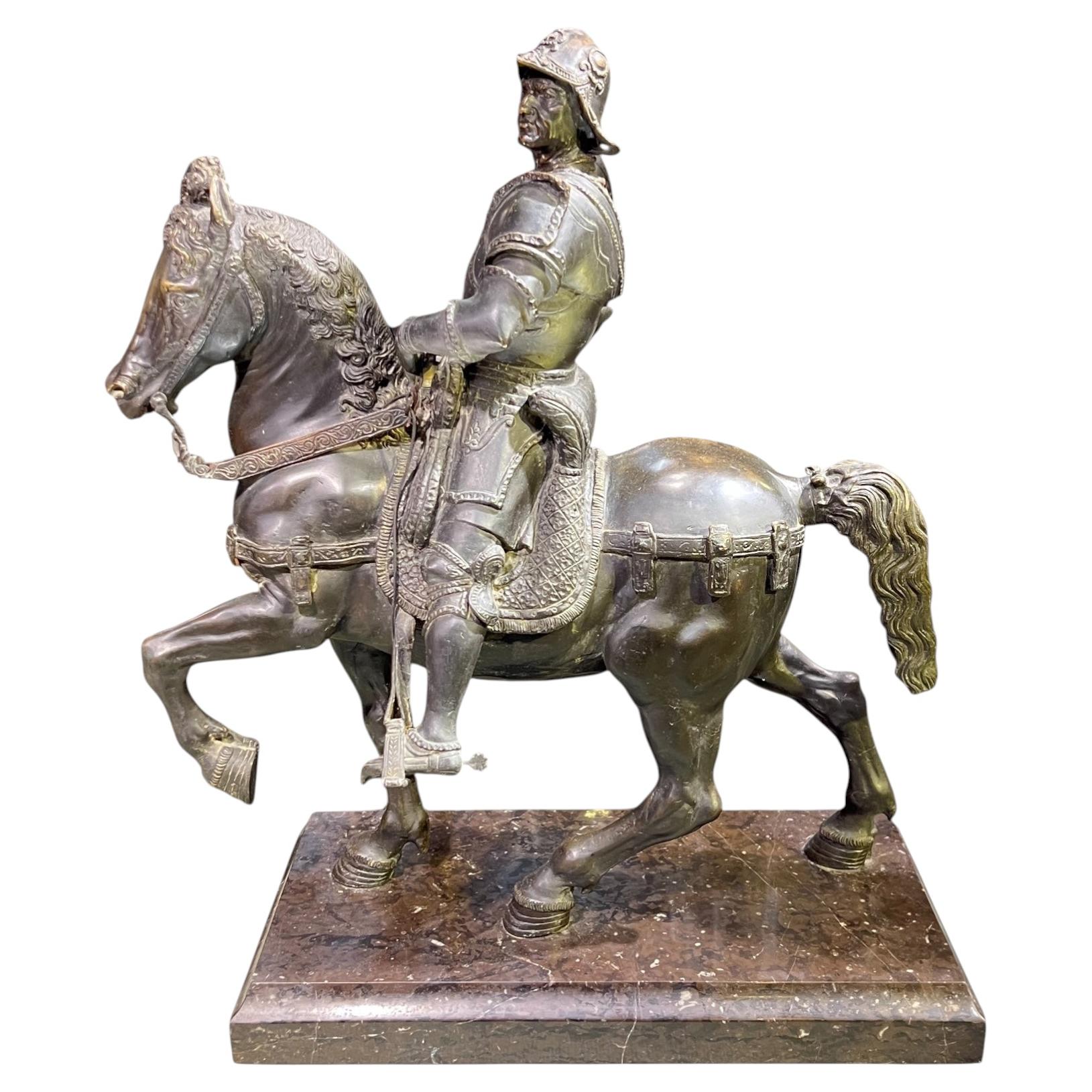 Großes Grand-Tour-Bronzemodell des Colleoni-Denkmals von Verrochi im Angebot