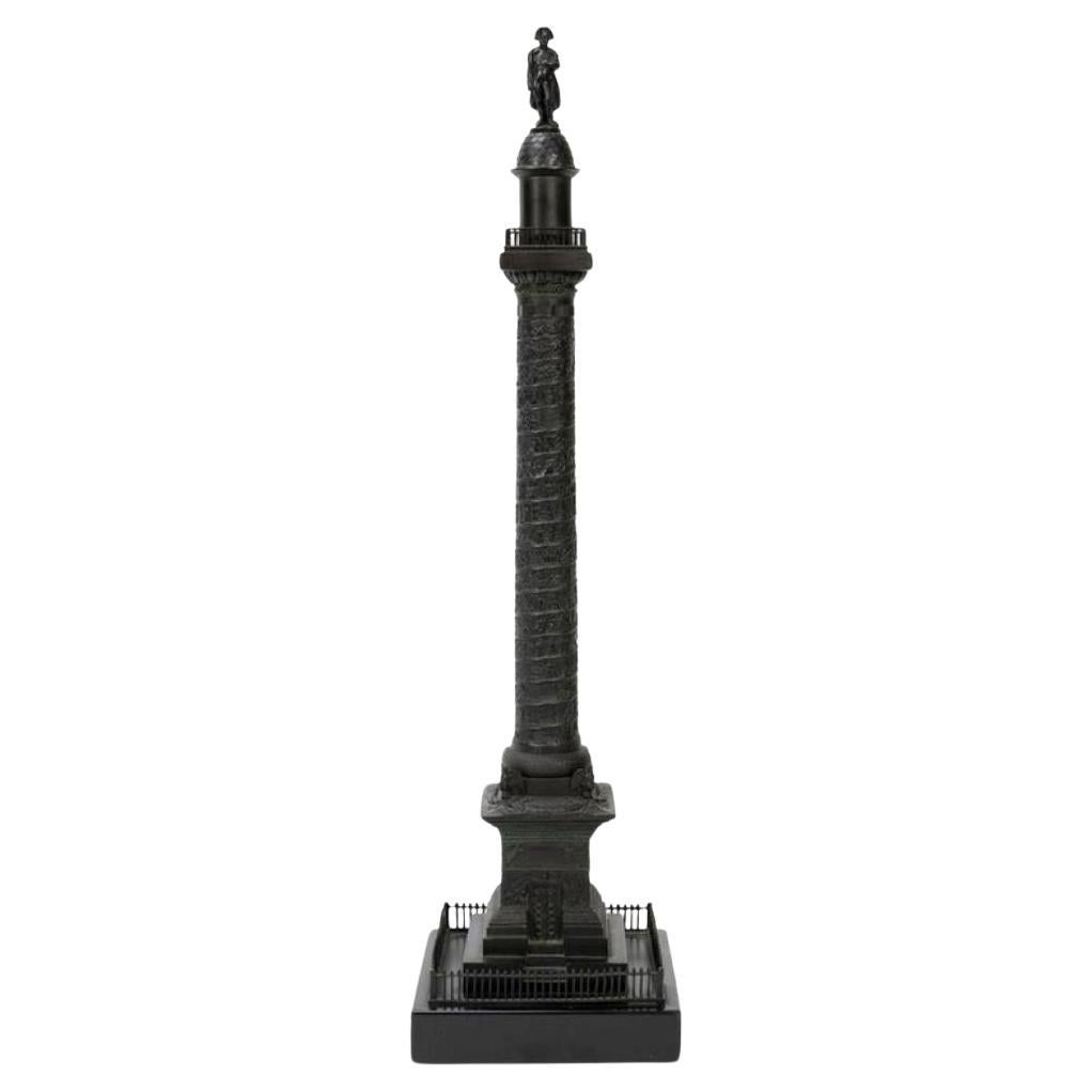 Grande maquette en bronze du Grand Tour de la Place Vendôme, avec Napoléon