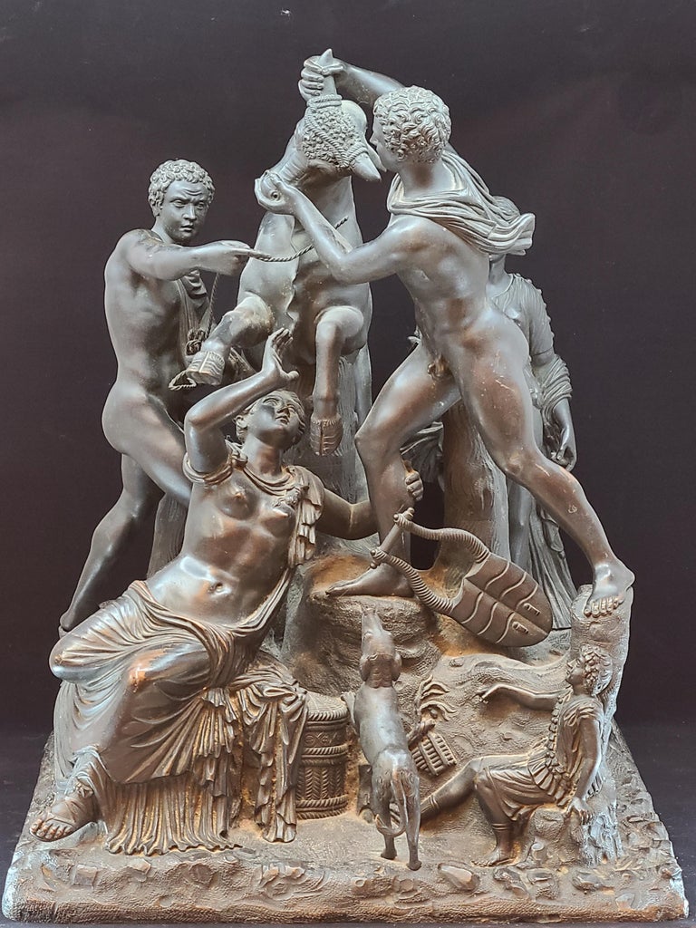 Neoclassical Large Grand Tour Bronze of the Farnese Bull For Sale
