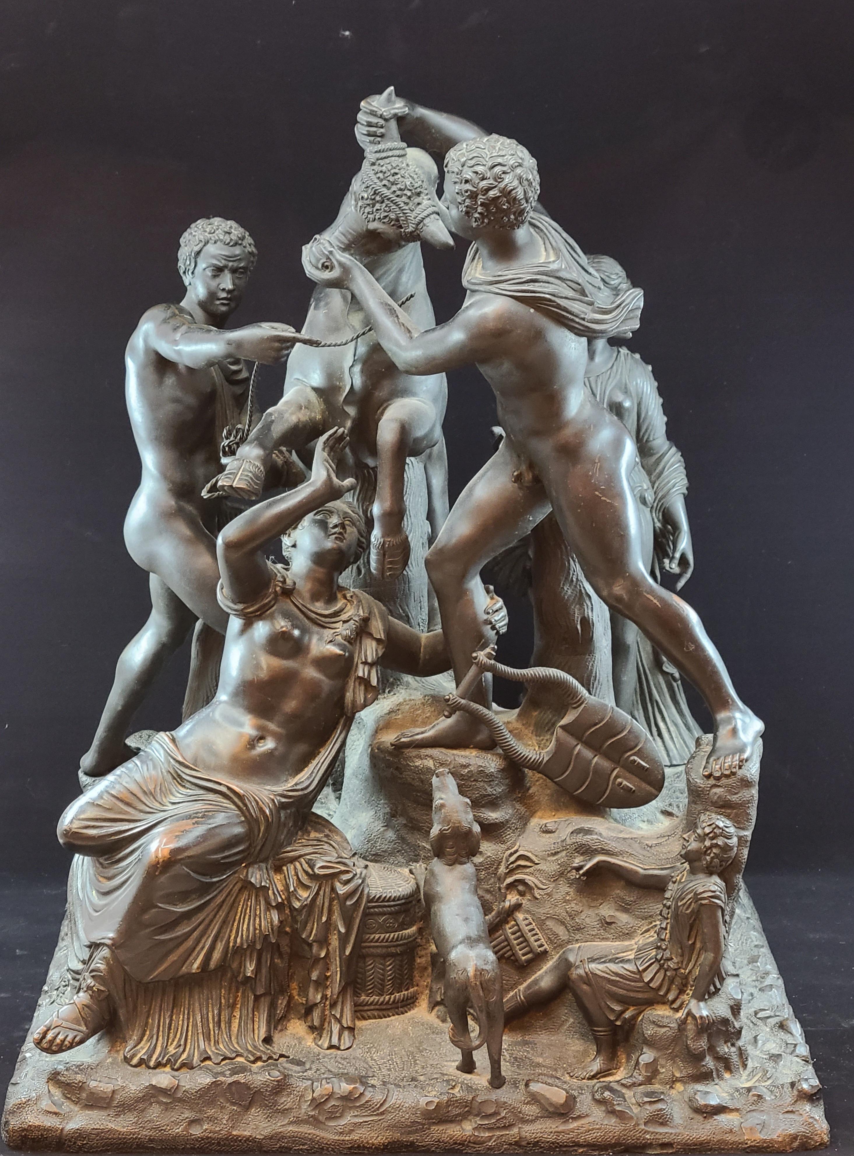 French Large Grand Tour Bronze of the Farnese Bull