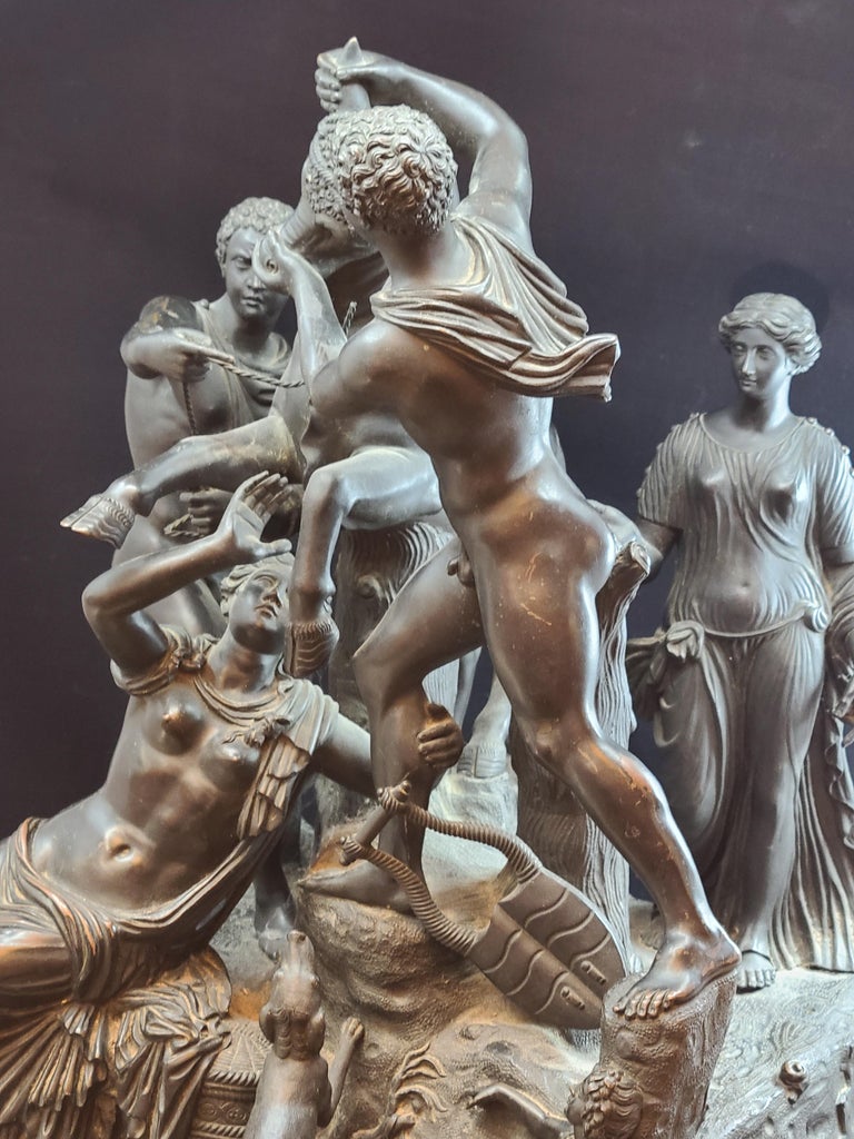 Patinated Large Grand Tour Bronze of the Farnese Bull For Sale