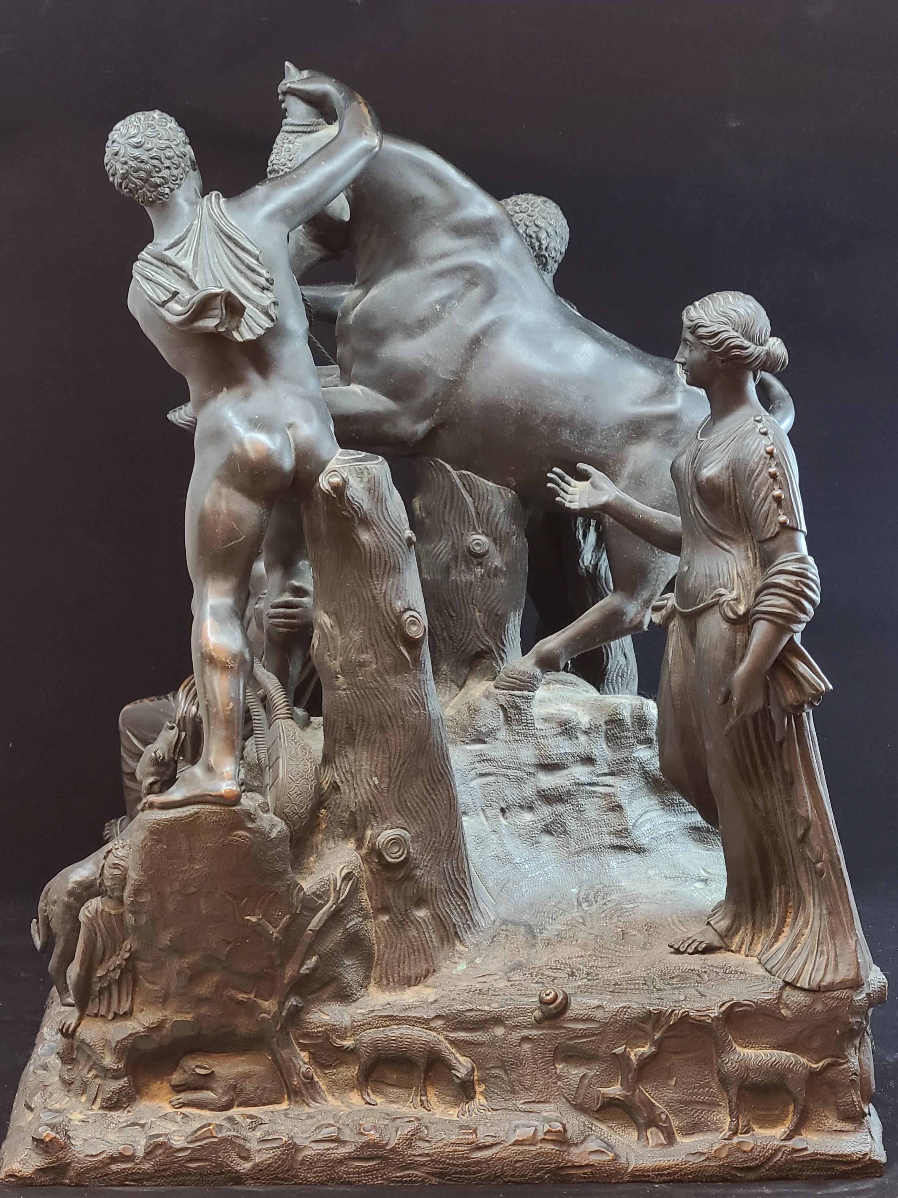 Large Grand Tour Bronze of the Farnese Bull In Good Condition In Kilmarnock, VA
