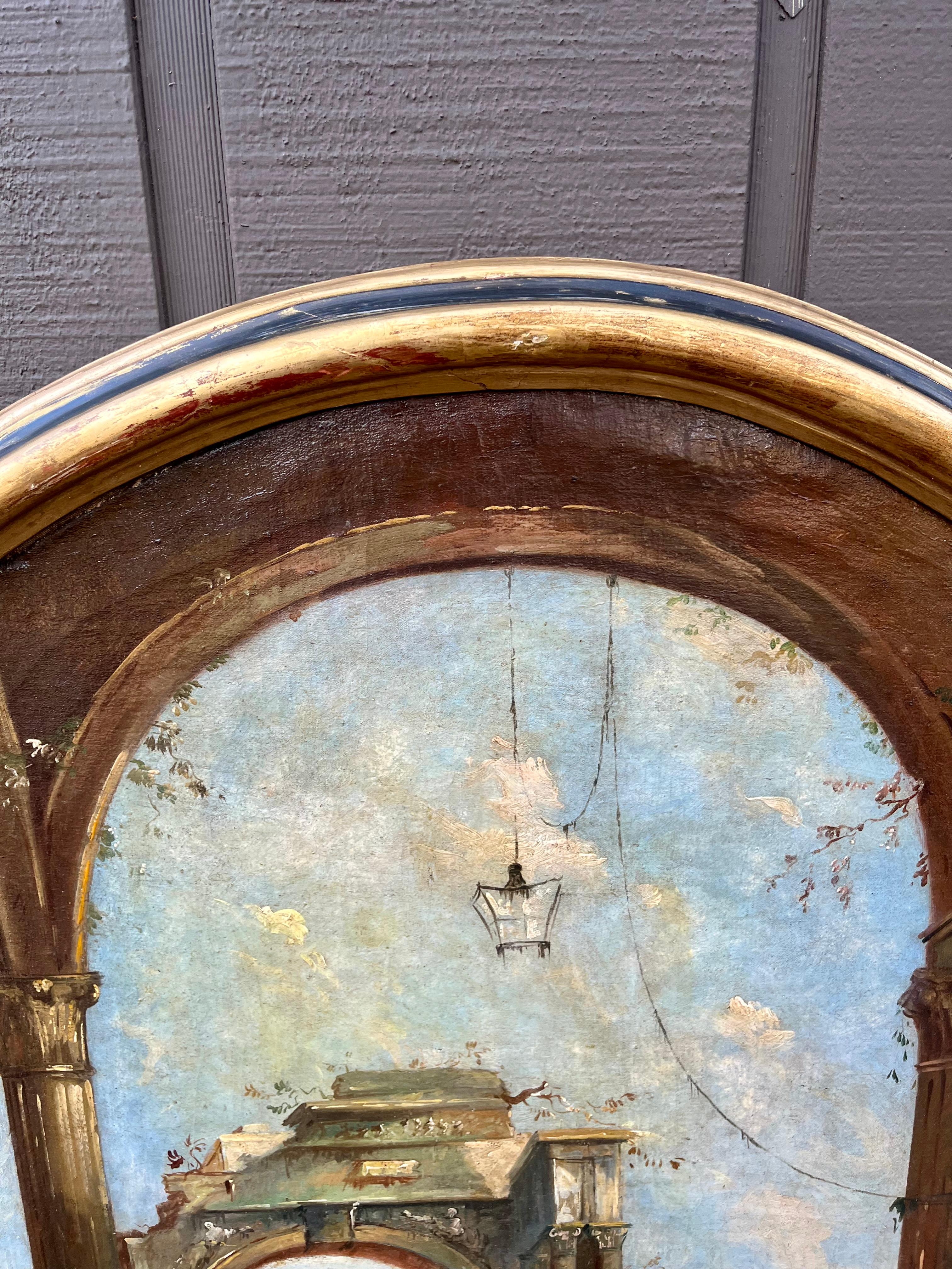 Conjunto de grandes ruinas del Capriccio veneciano y escenas del canal según Guardi en venta 4