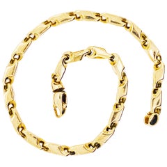 Large Grando Bracelet 14 Karat Yellow Gold, Chain Bracelet Unisex