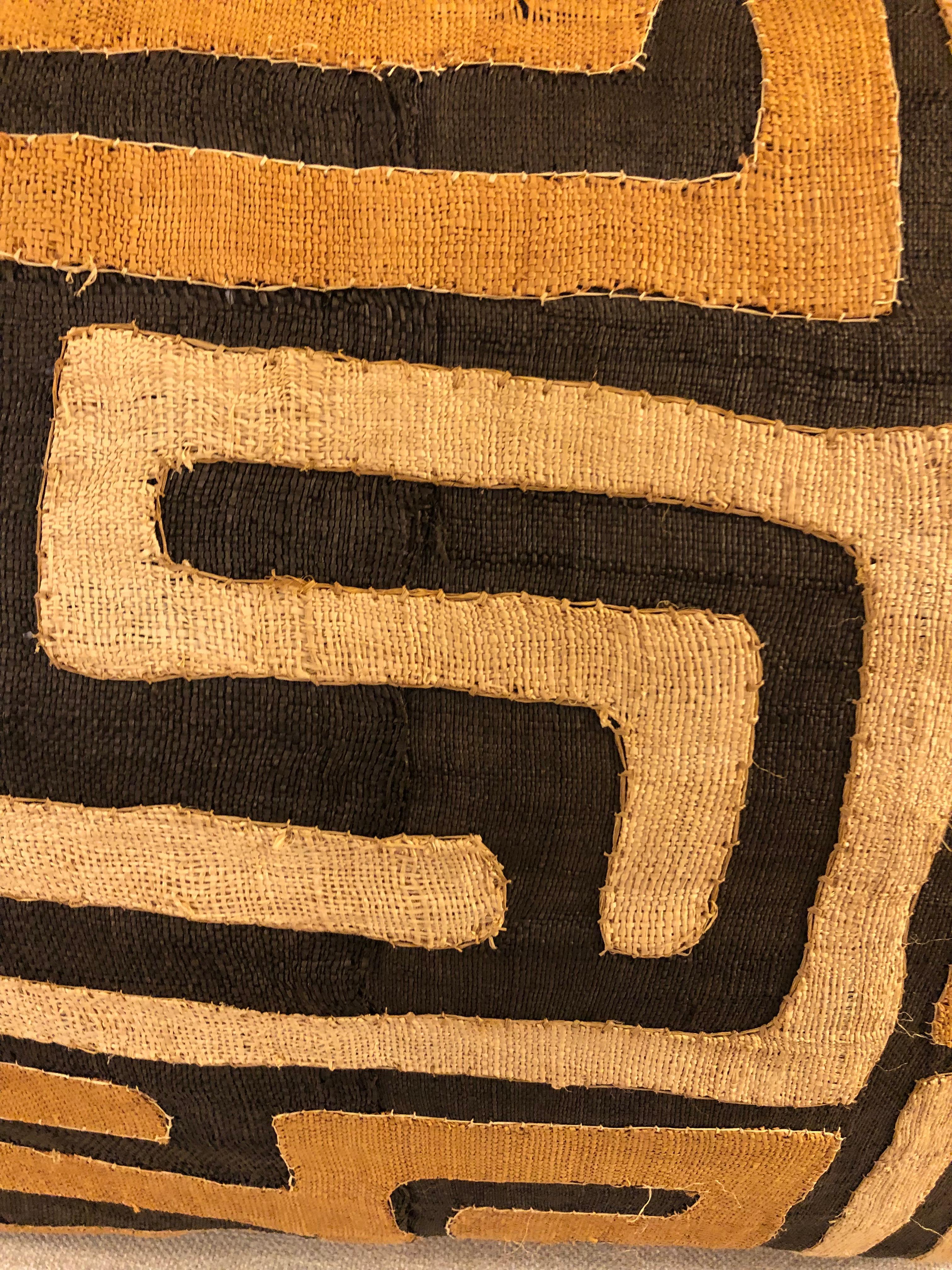 Tribal Large Graphic Kuba Cloth African Pillow