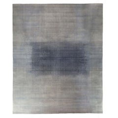 Large Gray-Blue Contemporary Gabbeh Persian Wool Rug