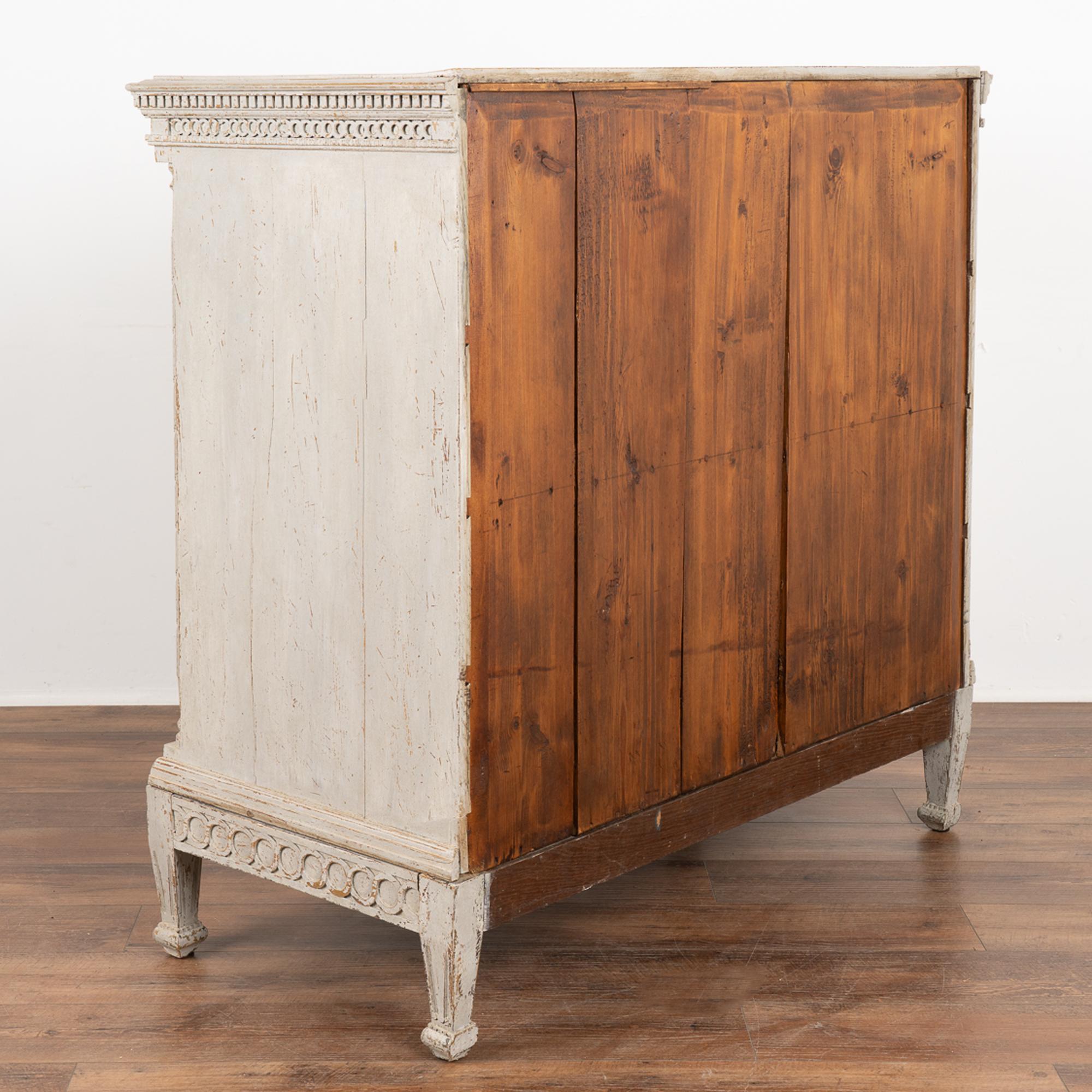 Large Gray Chest of Four Drawers, Denmark circa 1780-1800 6