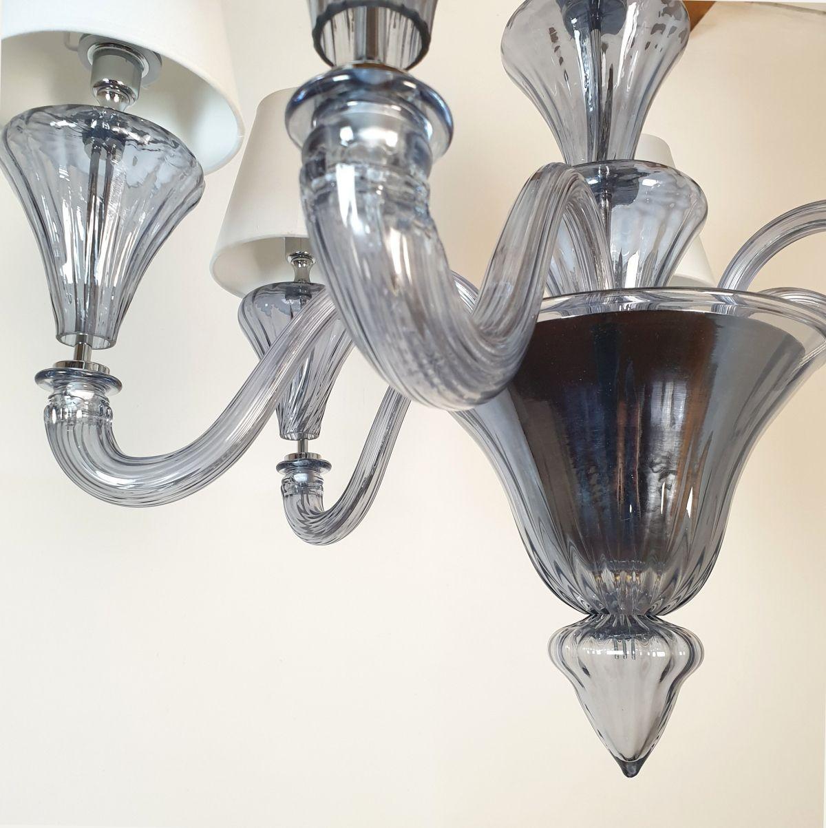 Late 20th Century Murano Glass Chandelier by Barovier For Sale
