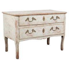 Antique Large Gray Painted Commode, Italy circa 1800