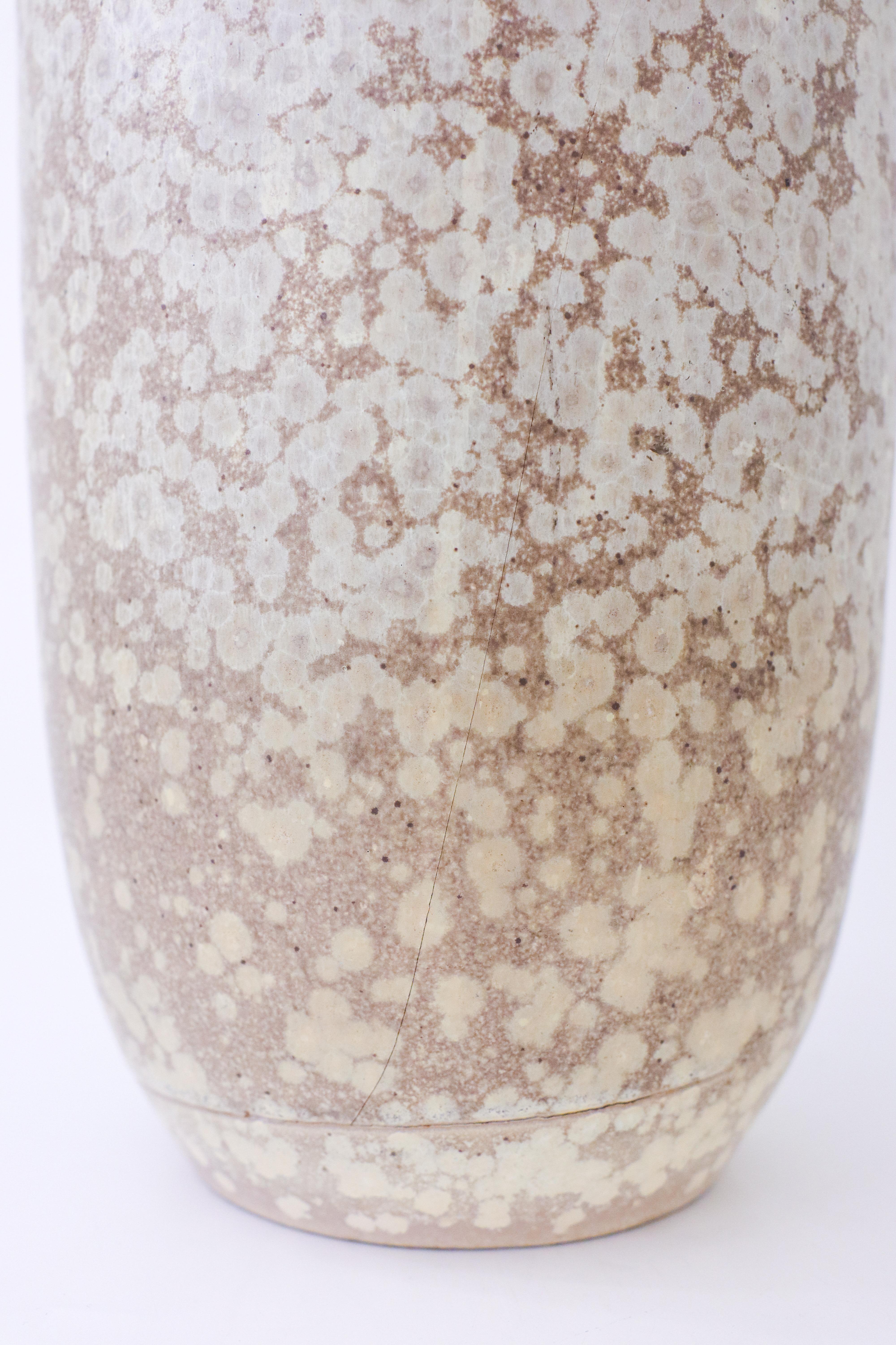 Large Gray Speckled Floor Vase Carl-Harry Stålhane, Rörstrand - Mid 20th Century For Sale 2
