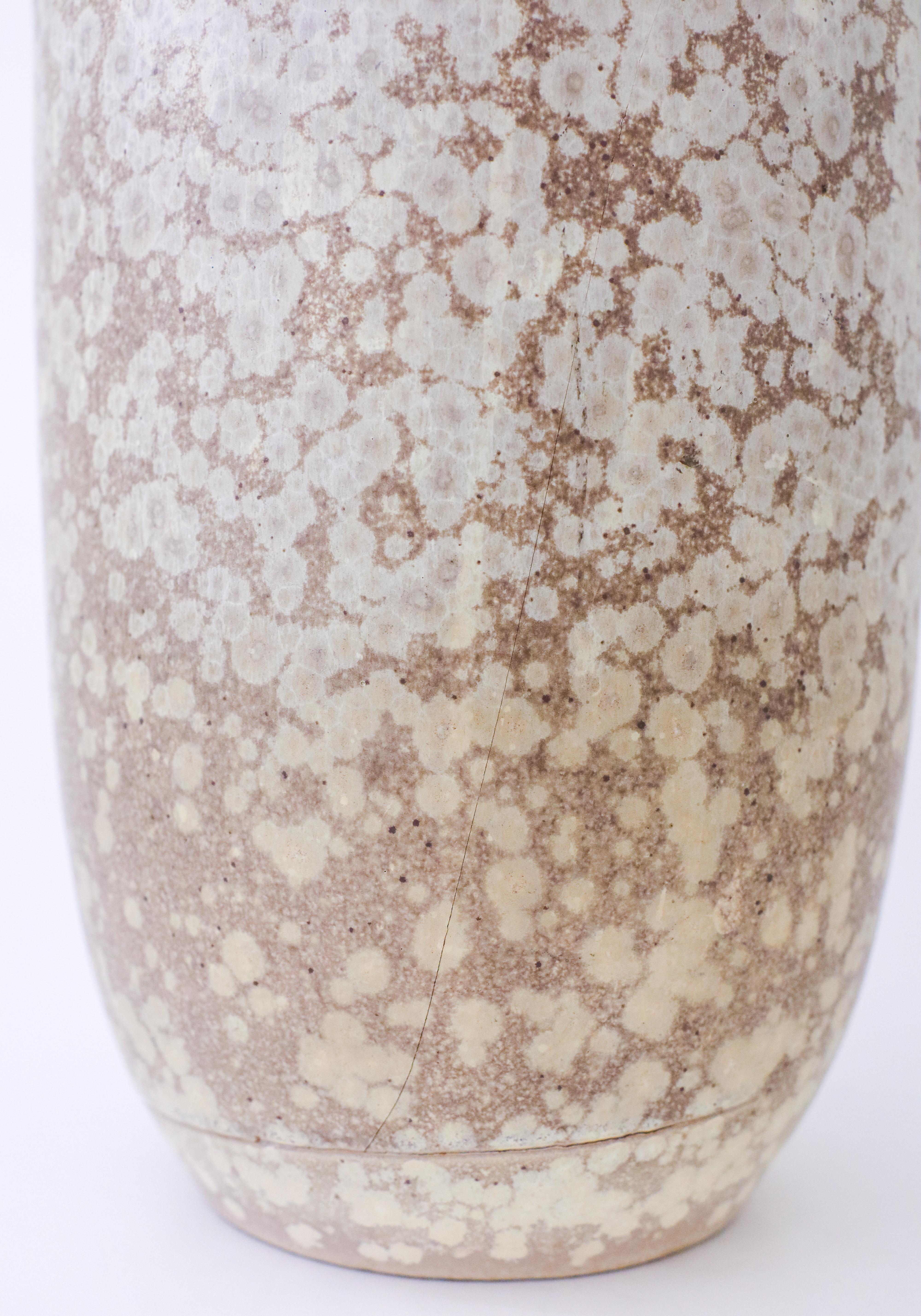 Large Gray Speckled Floor Vase Carl-Harry Stålhane, Rörstrand - Mid 20th Century For Sale 3