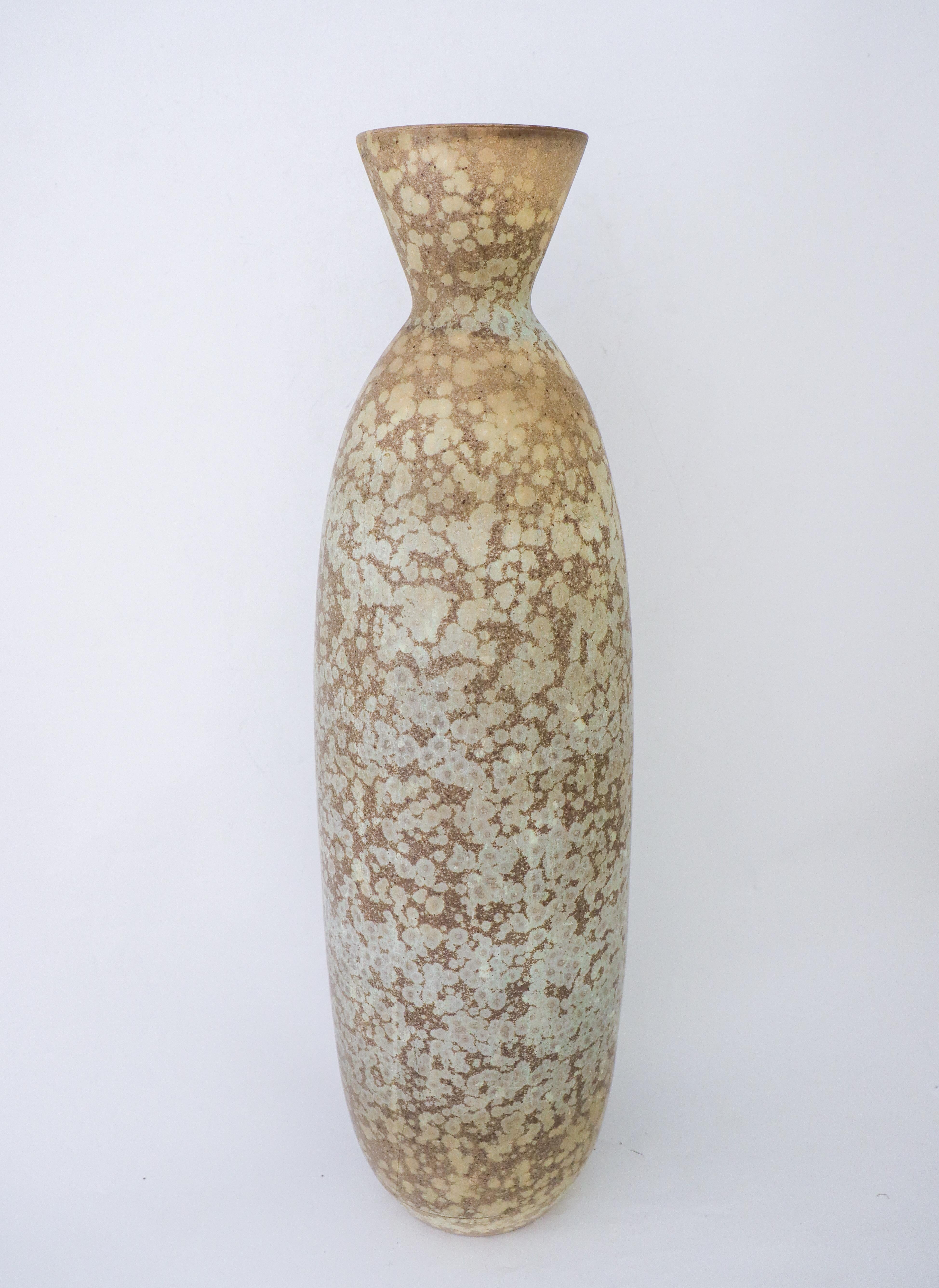 Swedish Large Gray Speckled Floor Vase Carl-Harry Stålhane, Rörstrand - Mid 20th Century For Sale