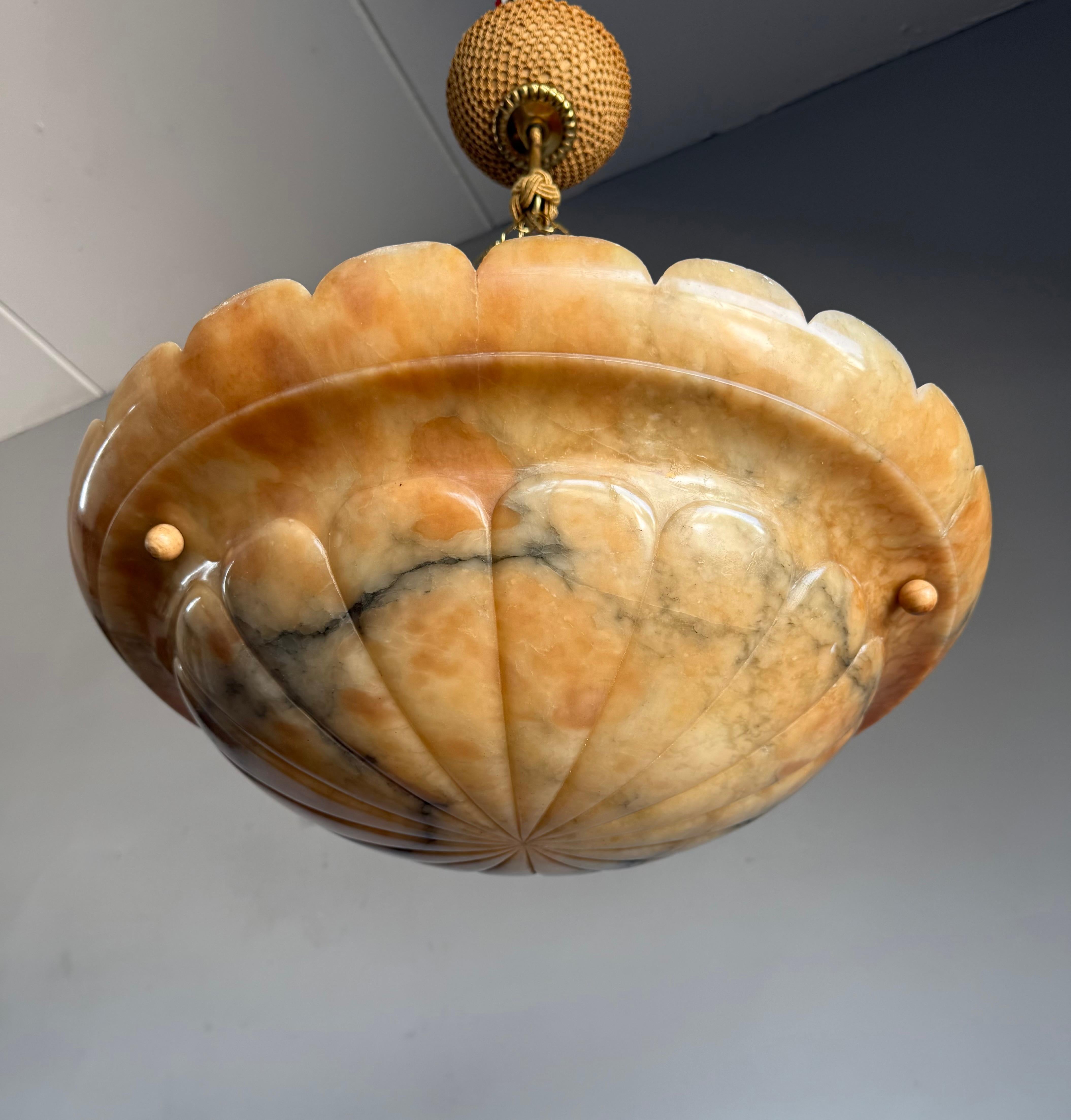 Grand et superbe Design, couleur poisson KOI Light, abat-jour en albâtre. en vente 2