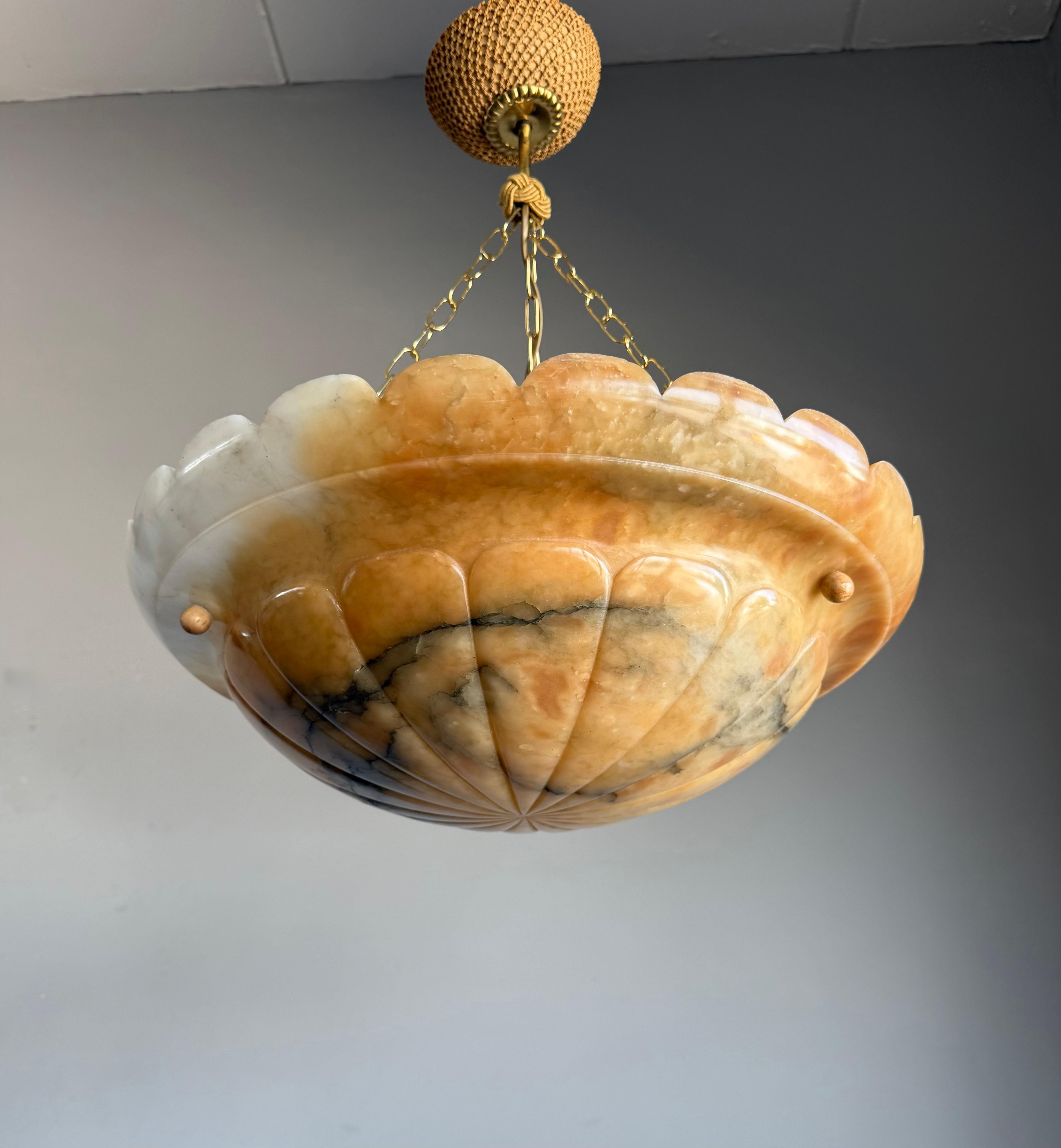 Grand et superbe Design, couleur poisson KOI Light, abat-jour en albâtre. en vente 4