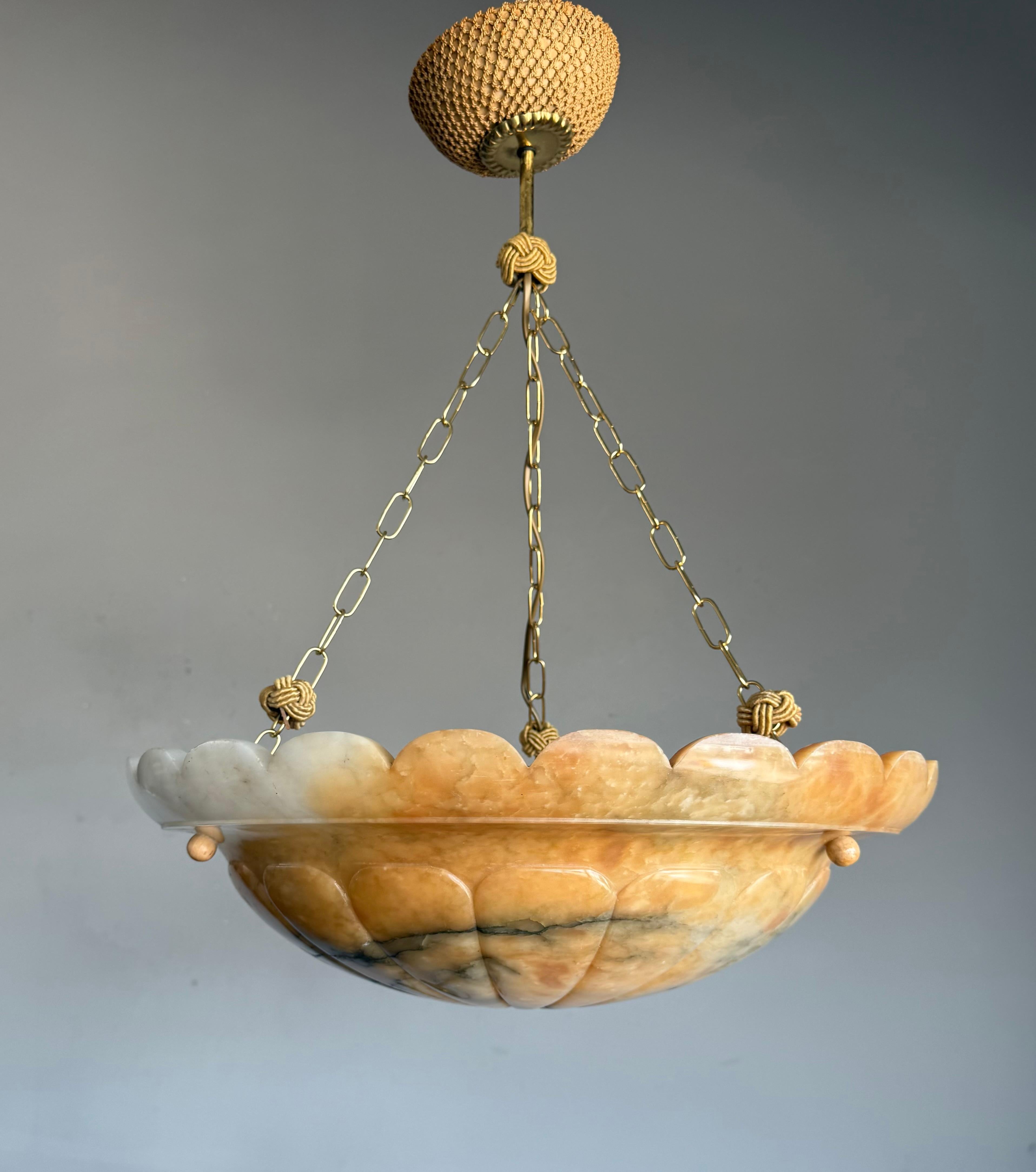 Grand et superbe Design, couleur poisson KOI Light, abat-jour en albâtre. en vente 5