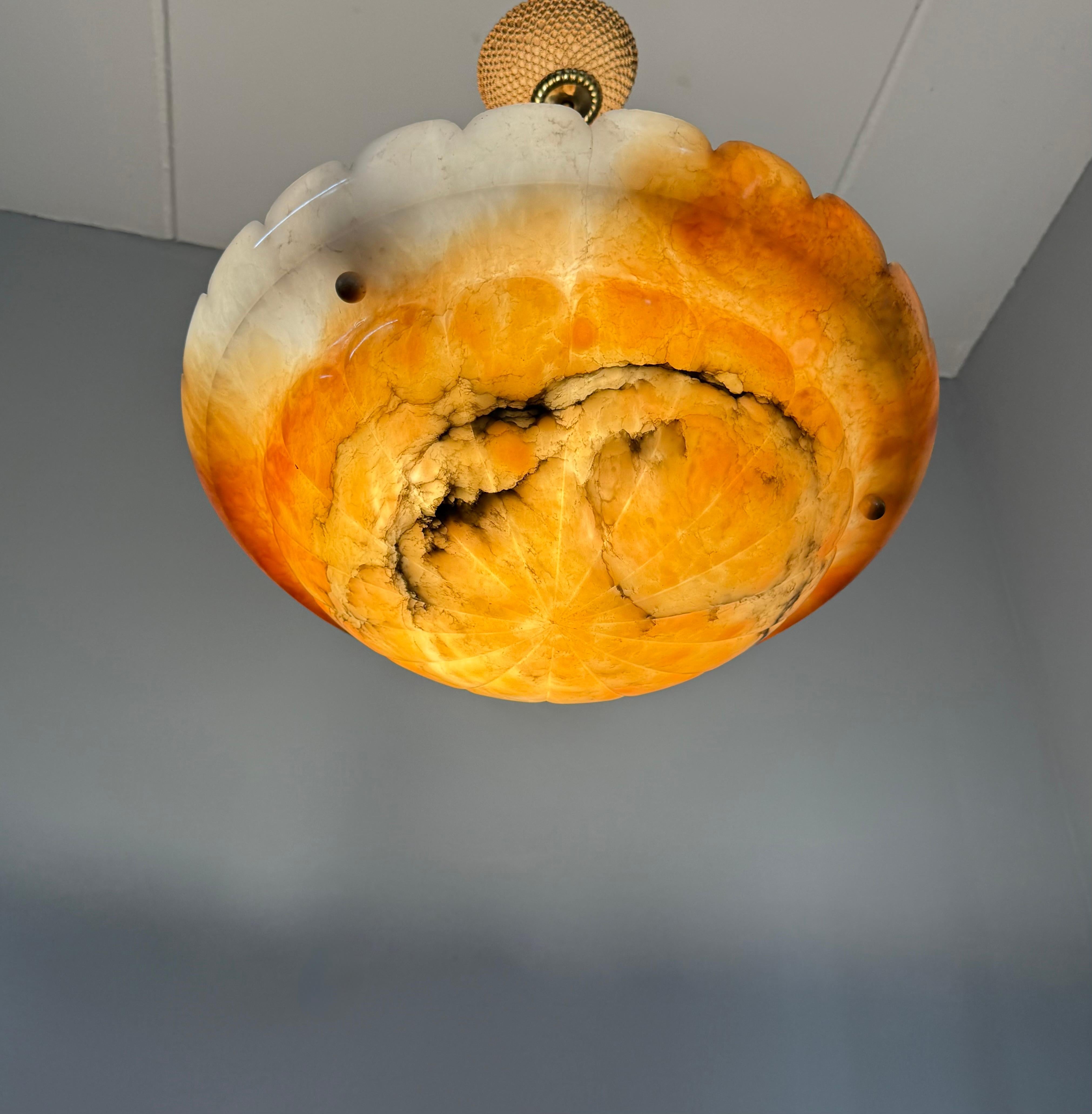 Grand et superbe Design, couleur poisson KOI Light, abat-jour en albâtre. en vente 10
