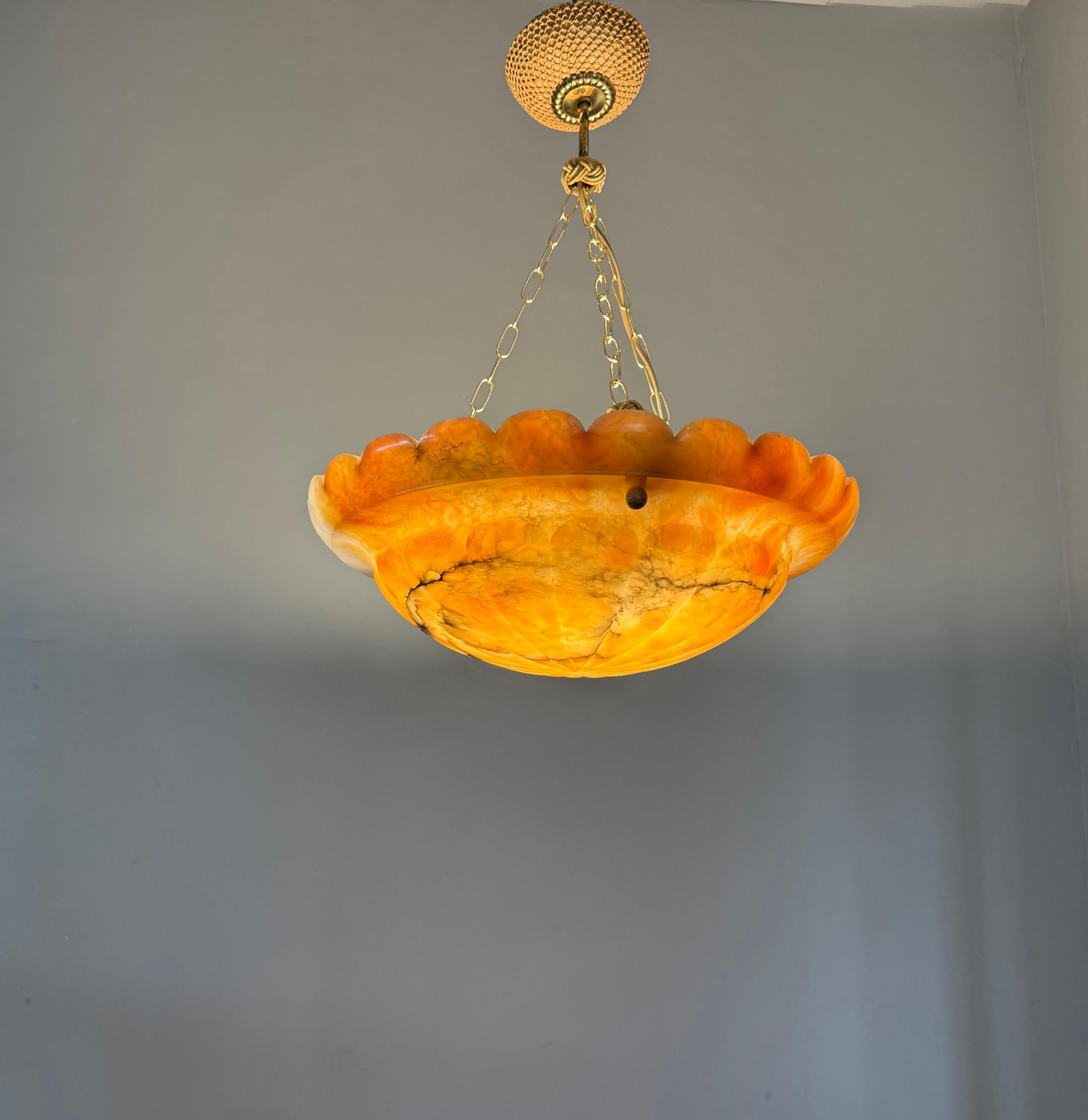 Grand et superbe Design, couleur poisson KOI Light, abat-jour en albâtre. en vente 11