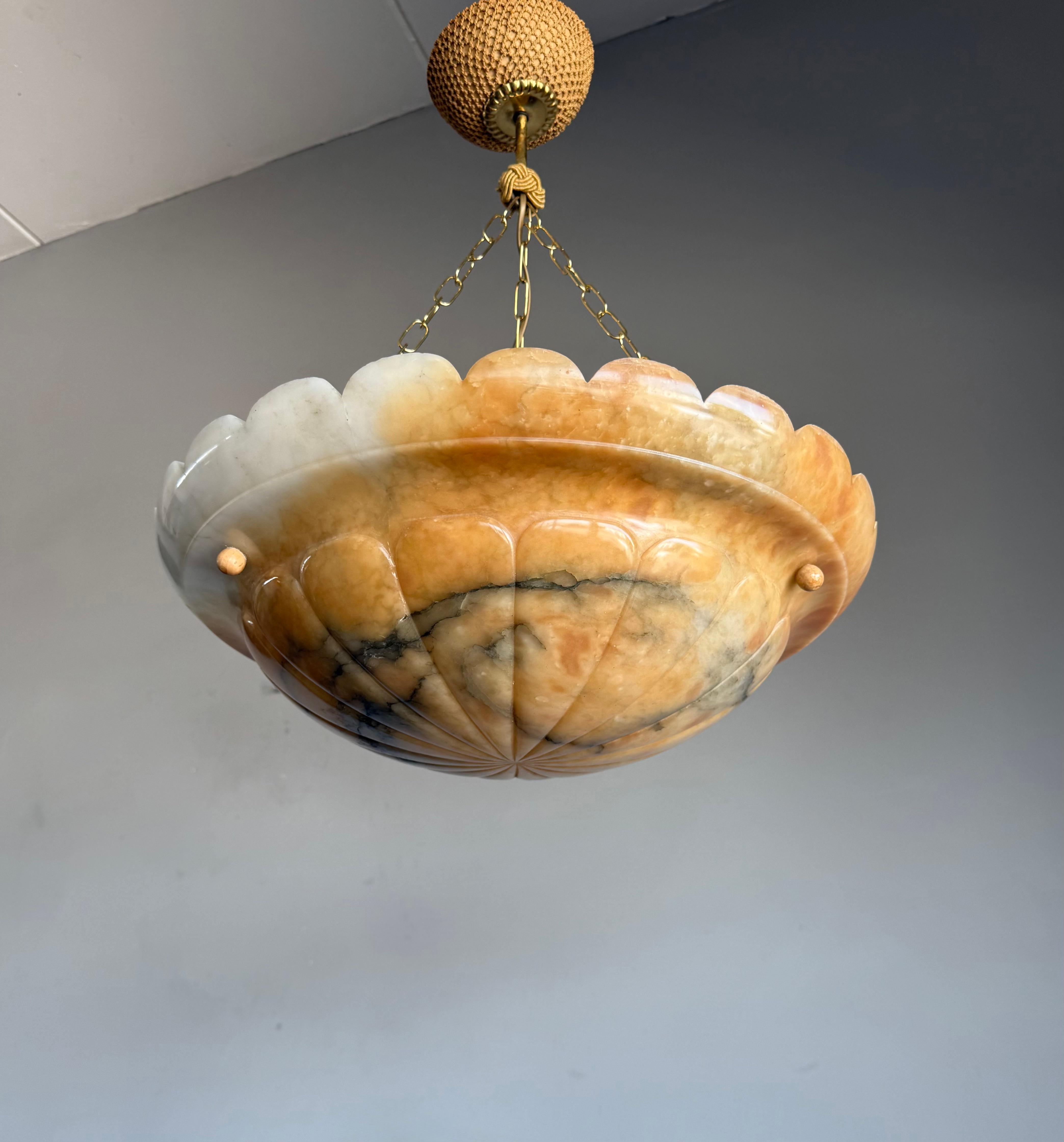 Métal Grand et superbe Design, couleur poisson KOI Light, abat-jour en albâtre. en vente