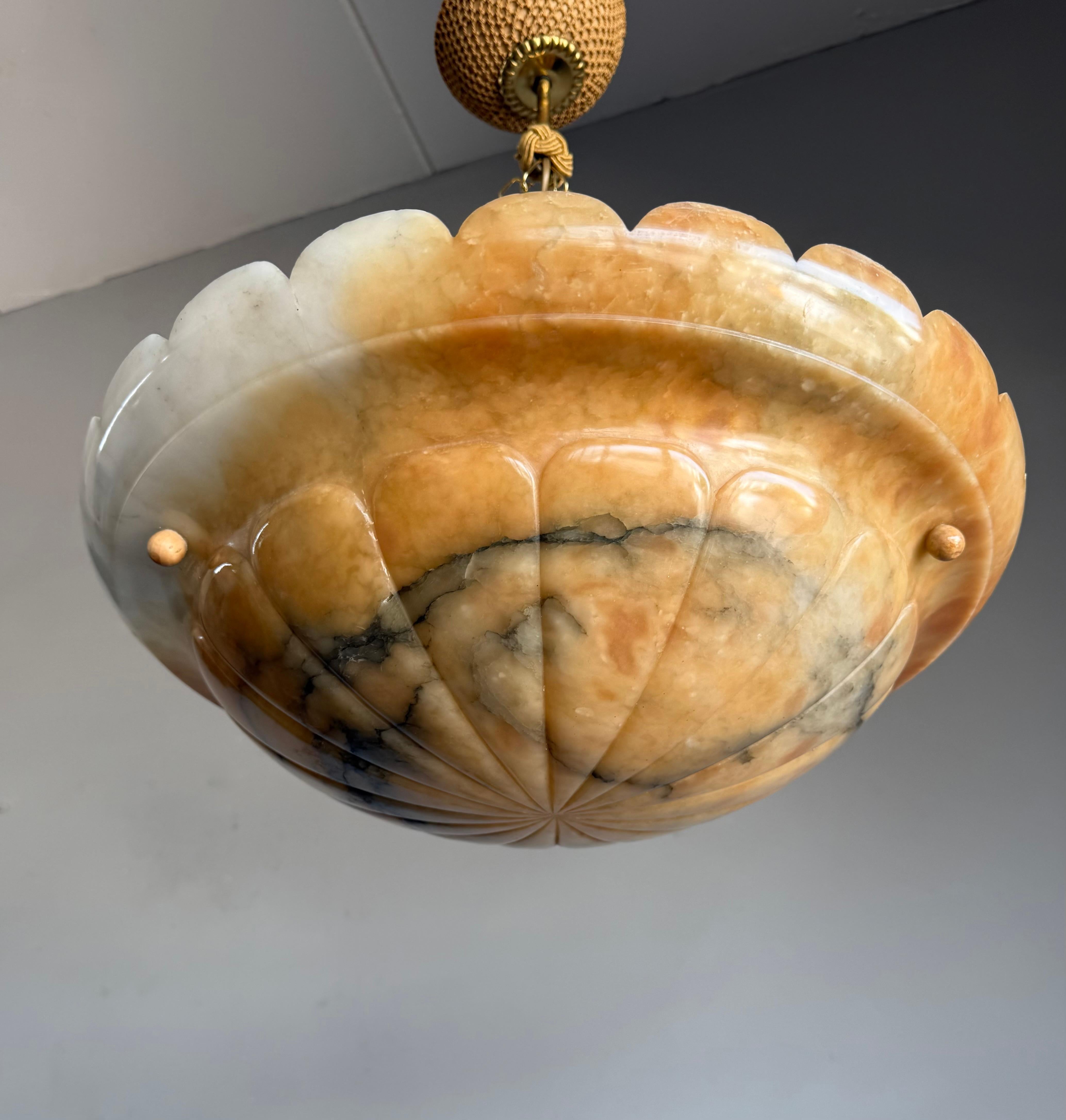 Grand et superbe Design, couleur poisson KOI Light, abat-jour en albâtre. en vente 1