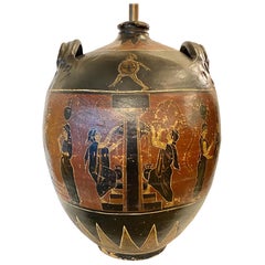 Lampada da tavolo ad anfora greca grande
