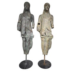 Large Greek bronze sculpture from the Achaean period  150 cm