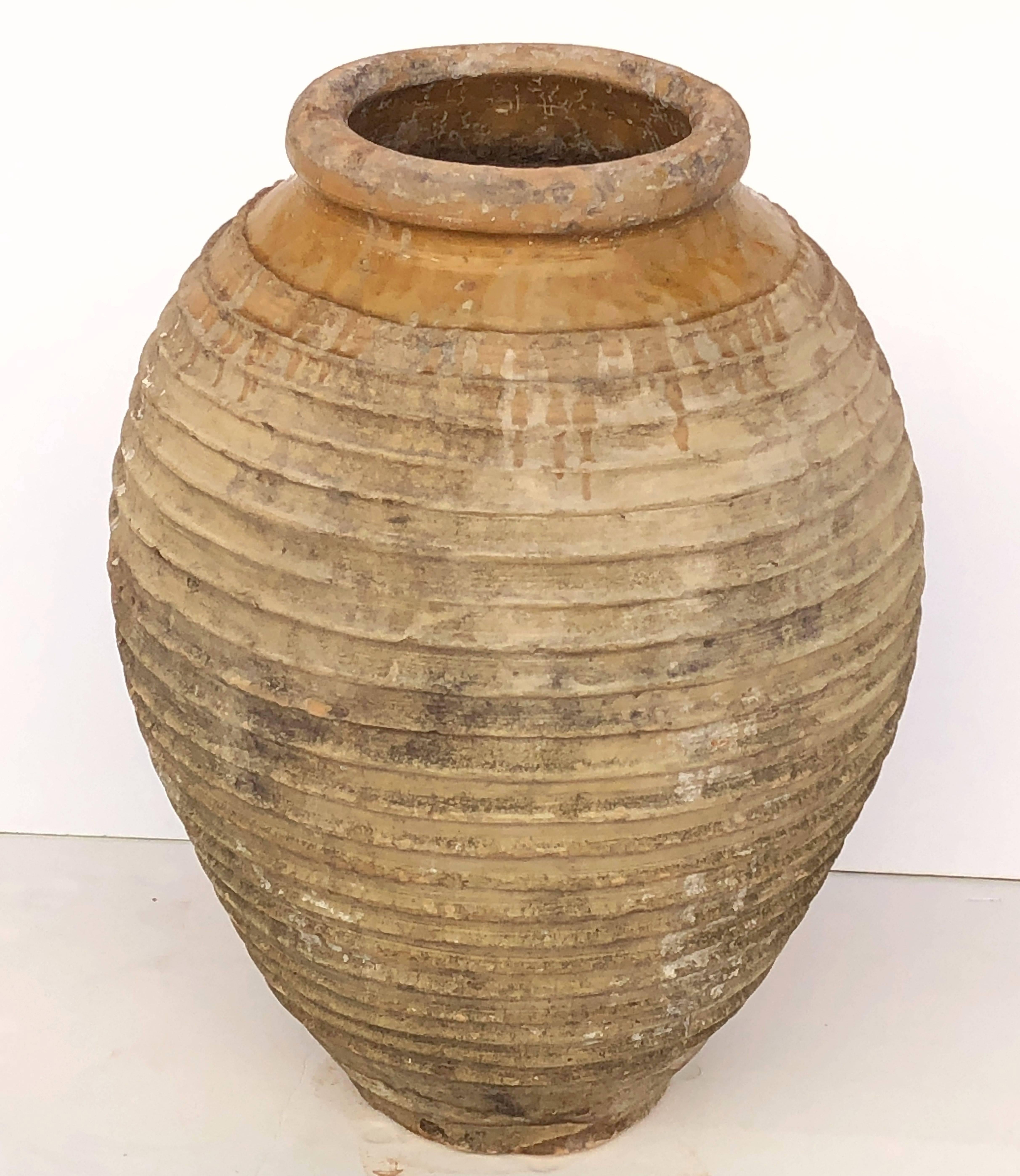 Terracotta Large Greek Garden Urn or Oil Jar