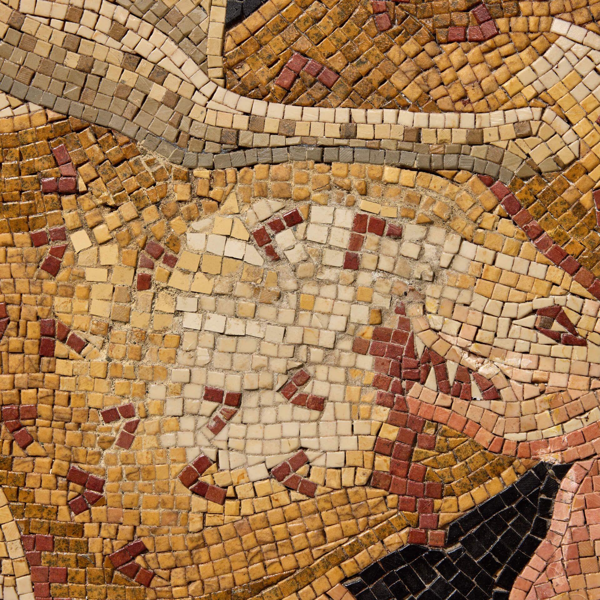 Große griechische Mosaikwandkunst, die die Hirschjagd darstellt im Angebot 1