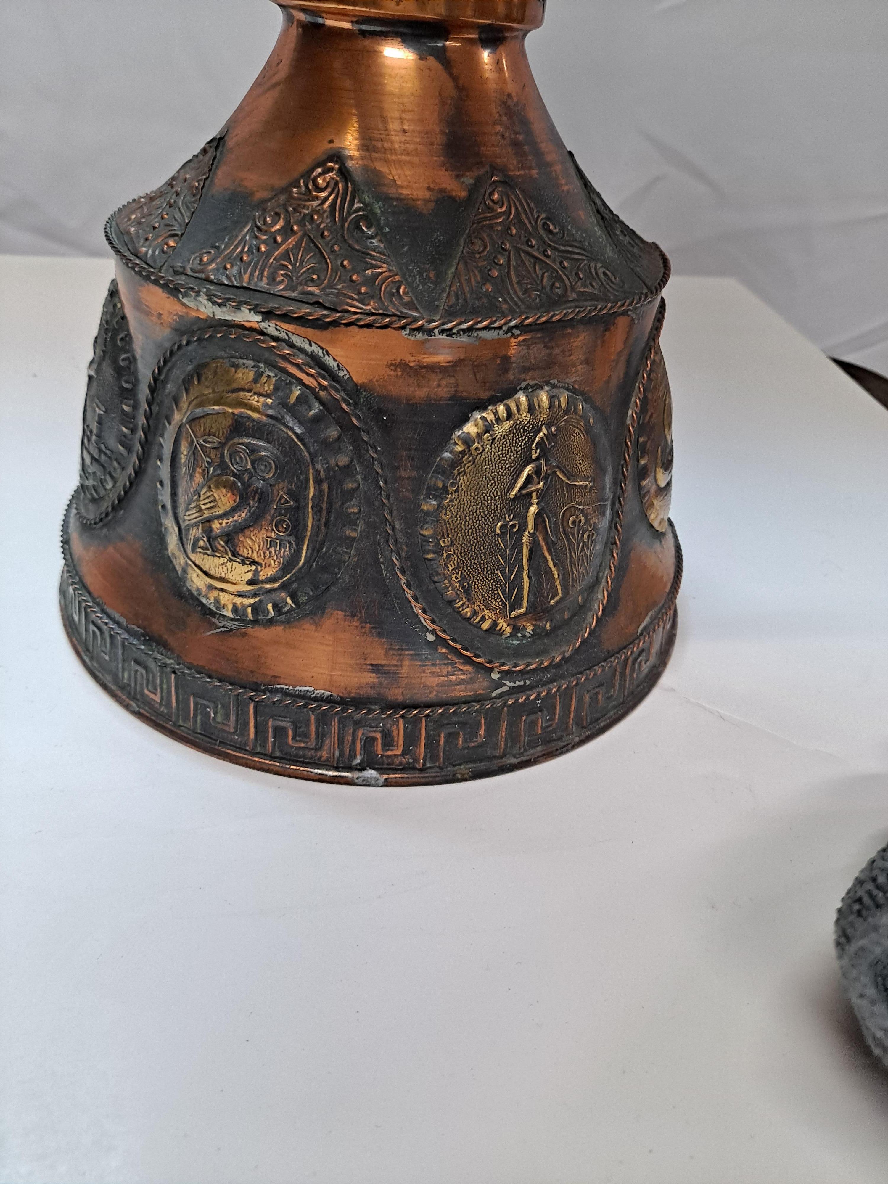 Large Greek Revival Copper Urn For Sale 2