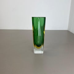 groß Grün 1, 1kg Murano Glass Sommerso Vase Flavio Poli Attr., Italien, 1970