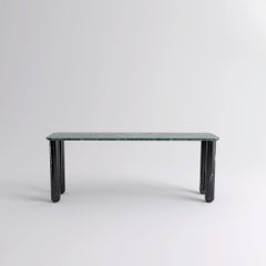 Large Green and Black Marble "Sunday" Dining Table, Jean-Baptiste Souletie