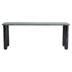 Large Green and Black Marble "Sunday" Dining Table, Jean-Baptiste Souletie