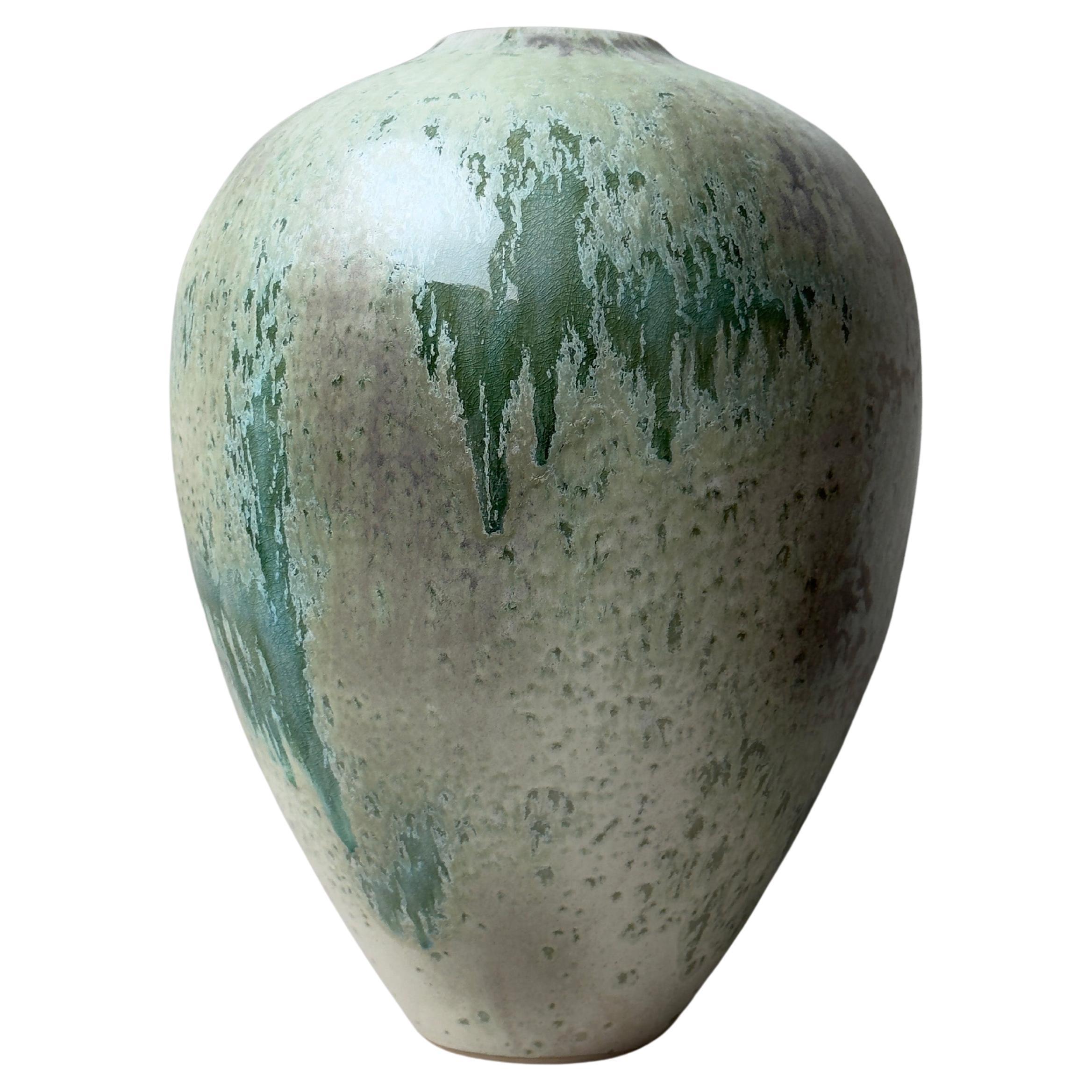 Large Green Baluster Vase, K H Würtz, Denmark