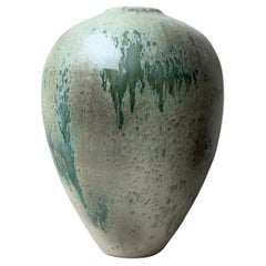 Gran jarrón balaustre verde, K H Würtz, Dinamarca