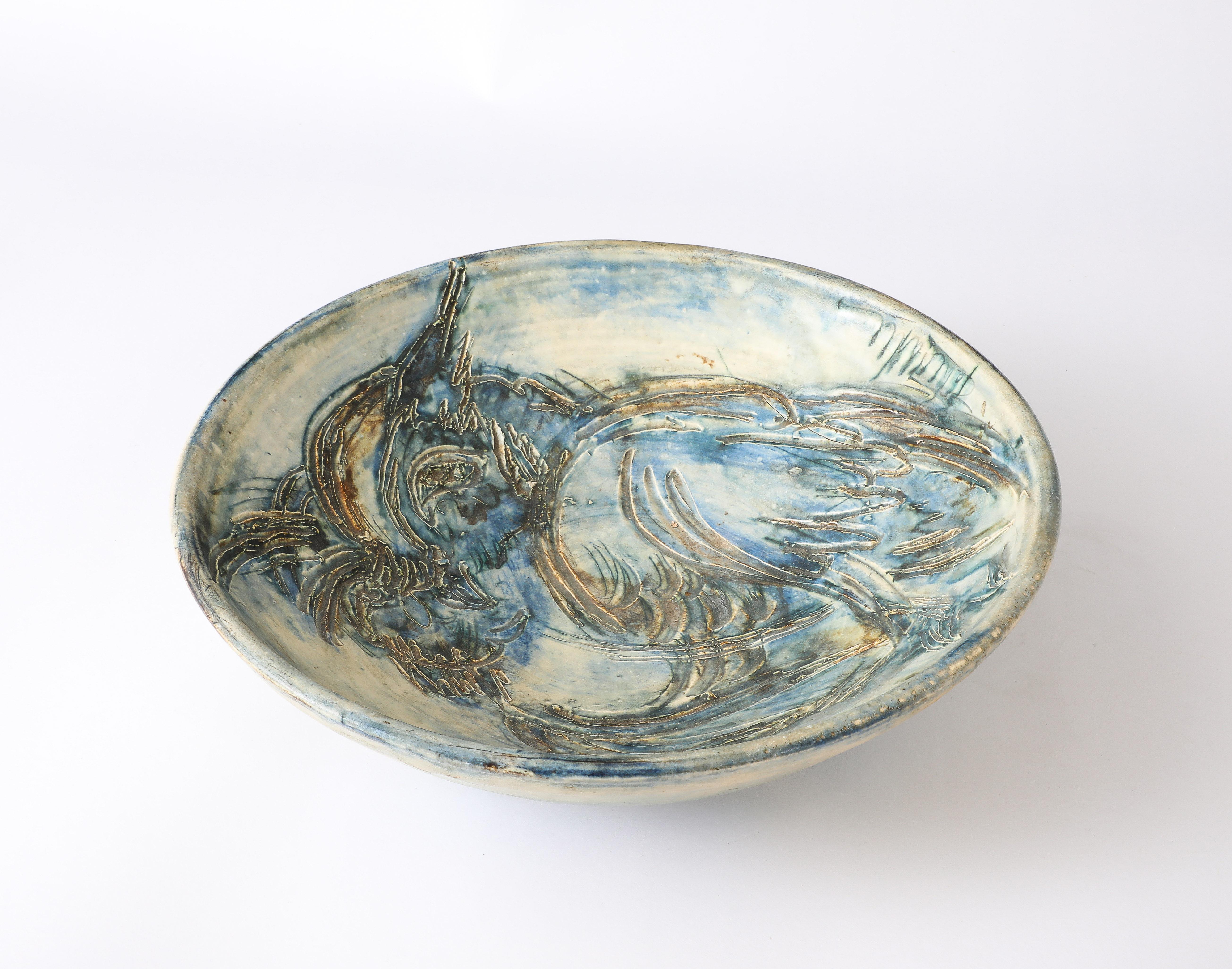 Céramique Grand bol vert, France, années 1950 en vente