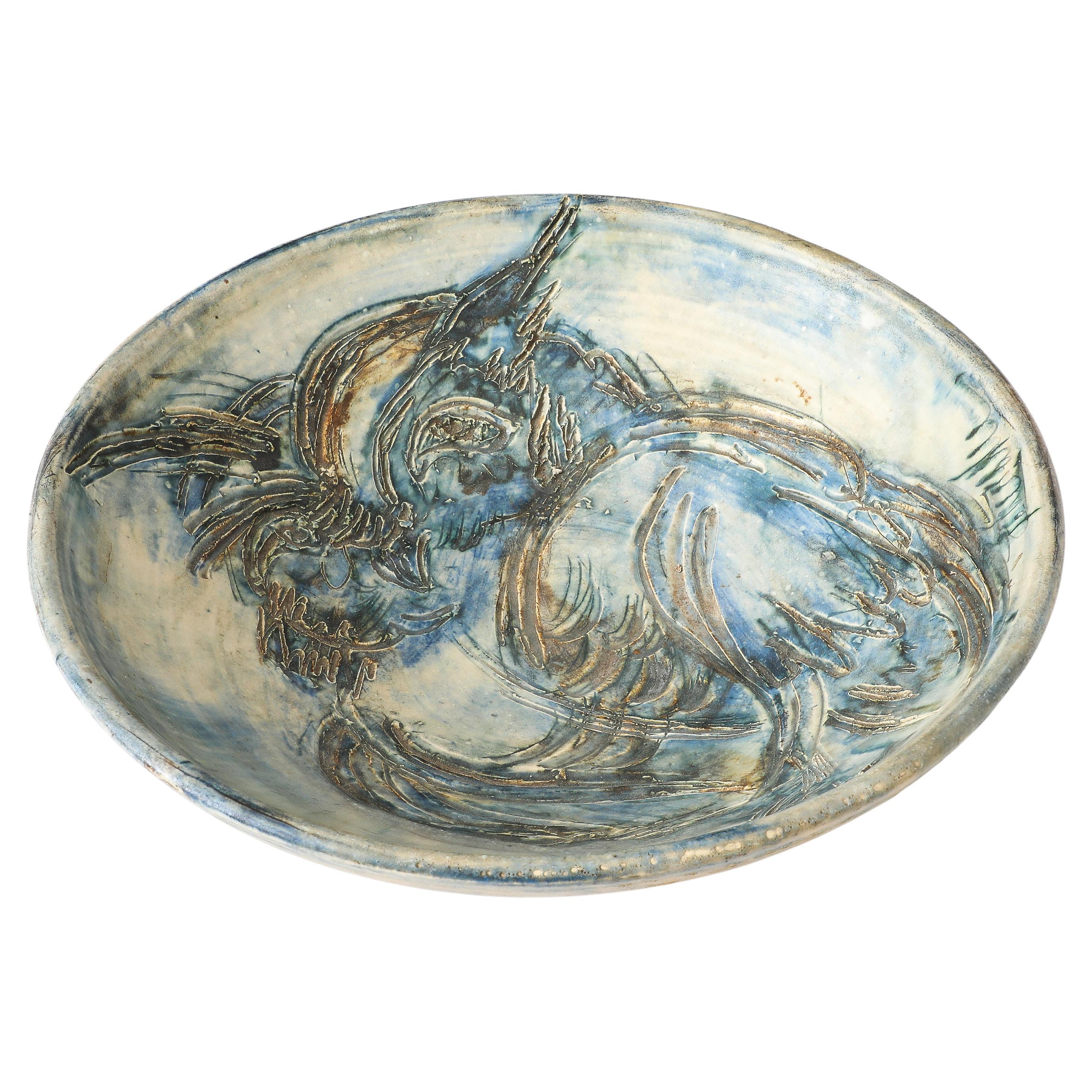 Large Green Bowl, France 1950's