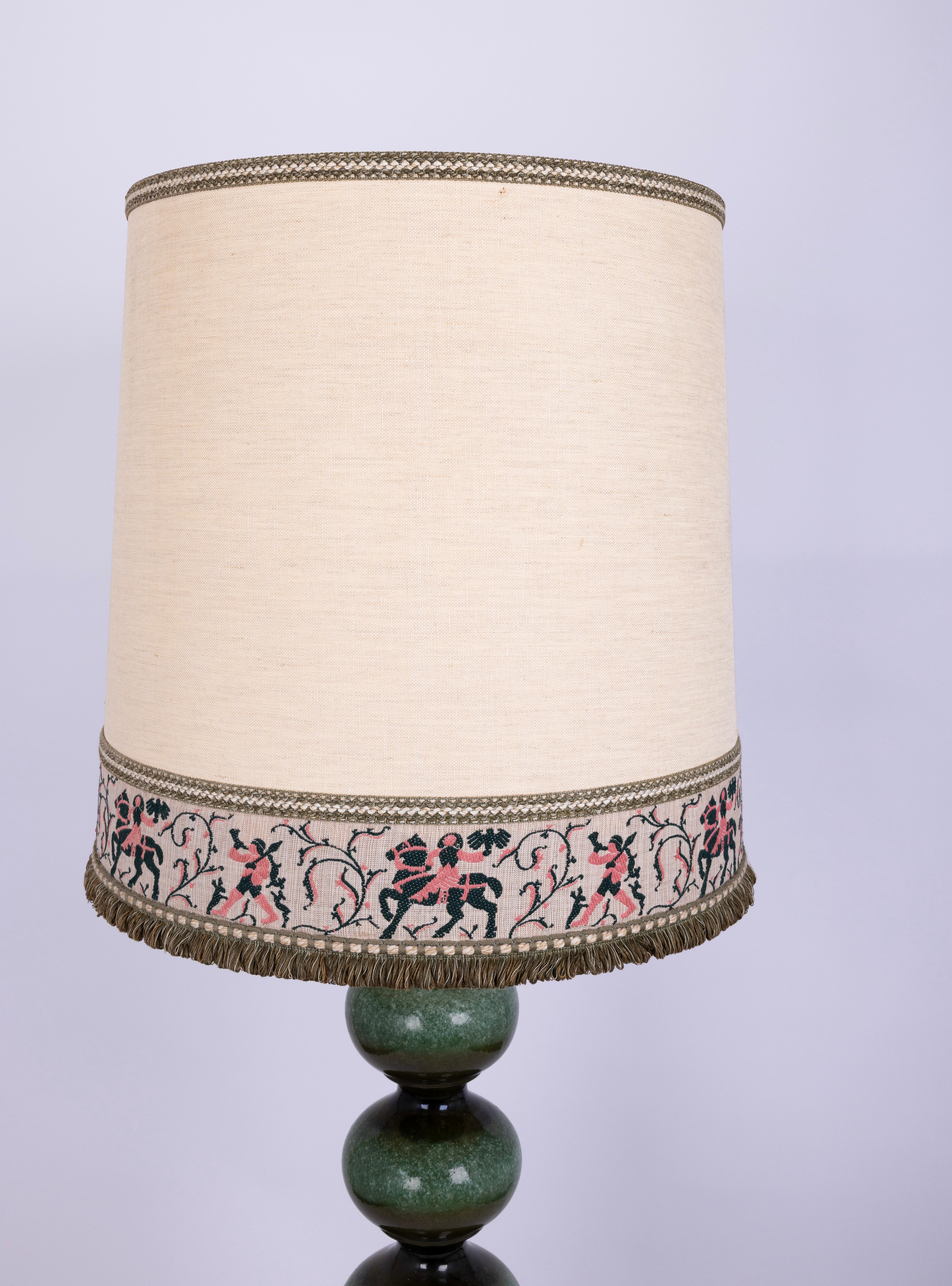 Große Stehlampe aus grüner Keramik, entworfen von Kaiser, Deutschland, 1970er Jahre im Angebot 4