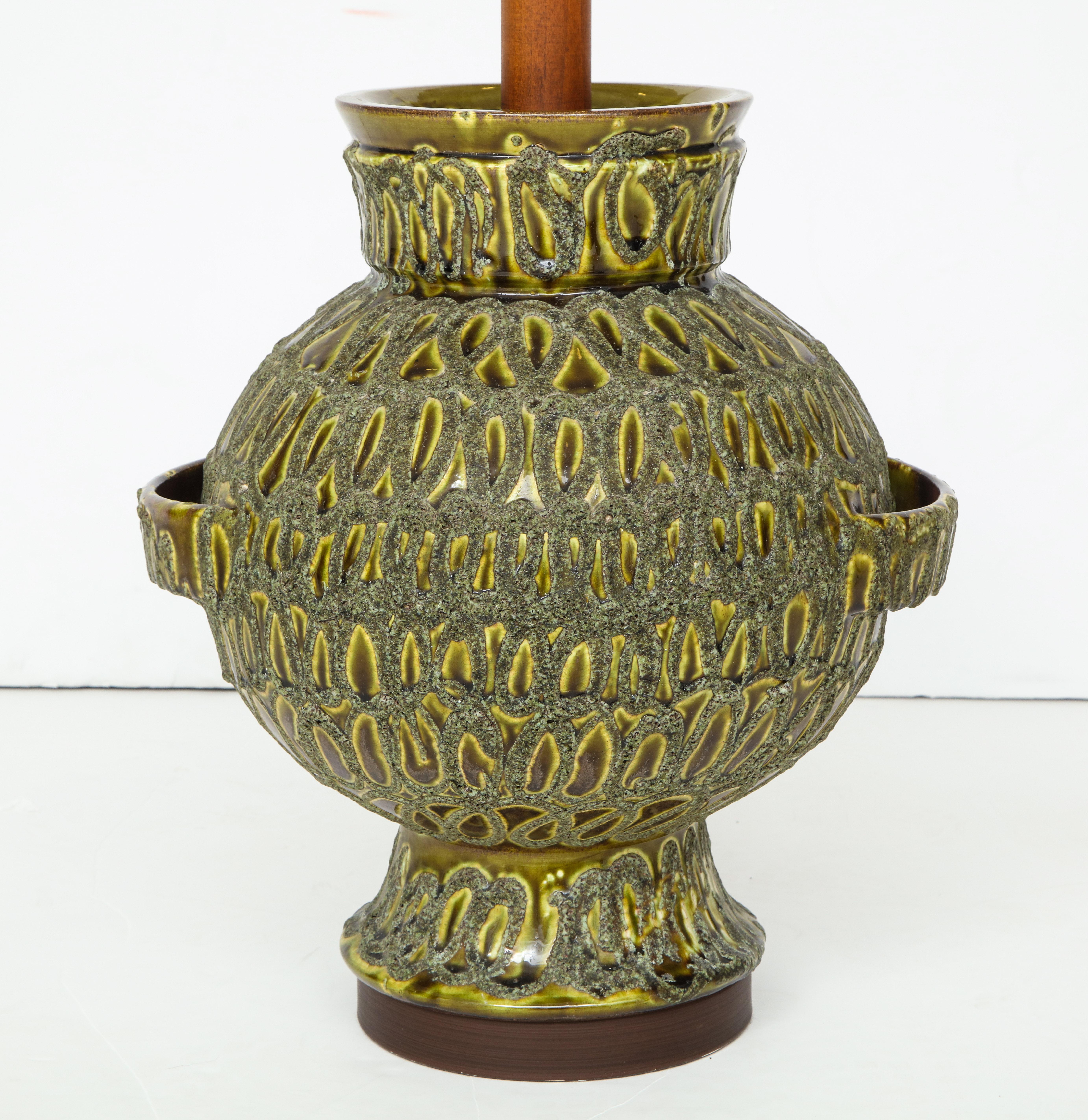 Large Green Ceramic Lamp 2