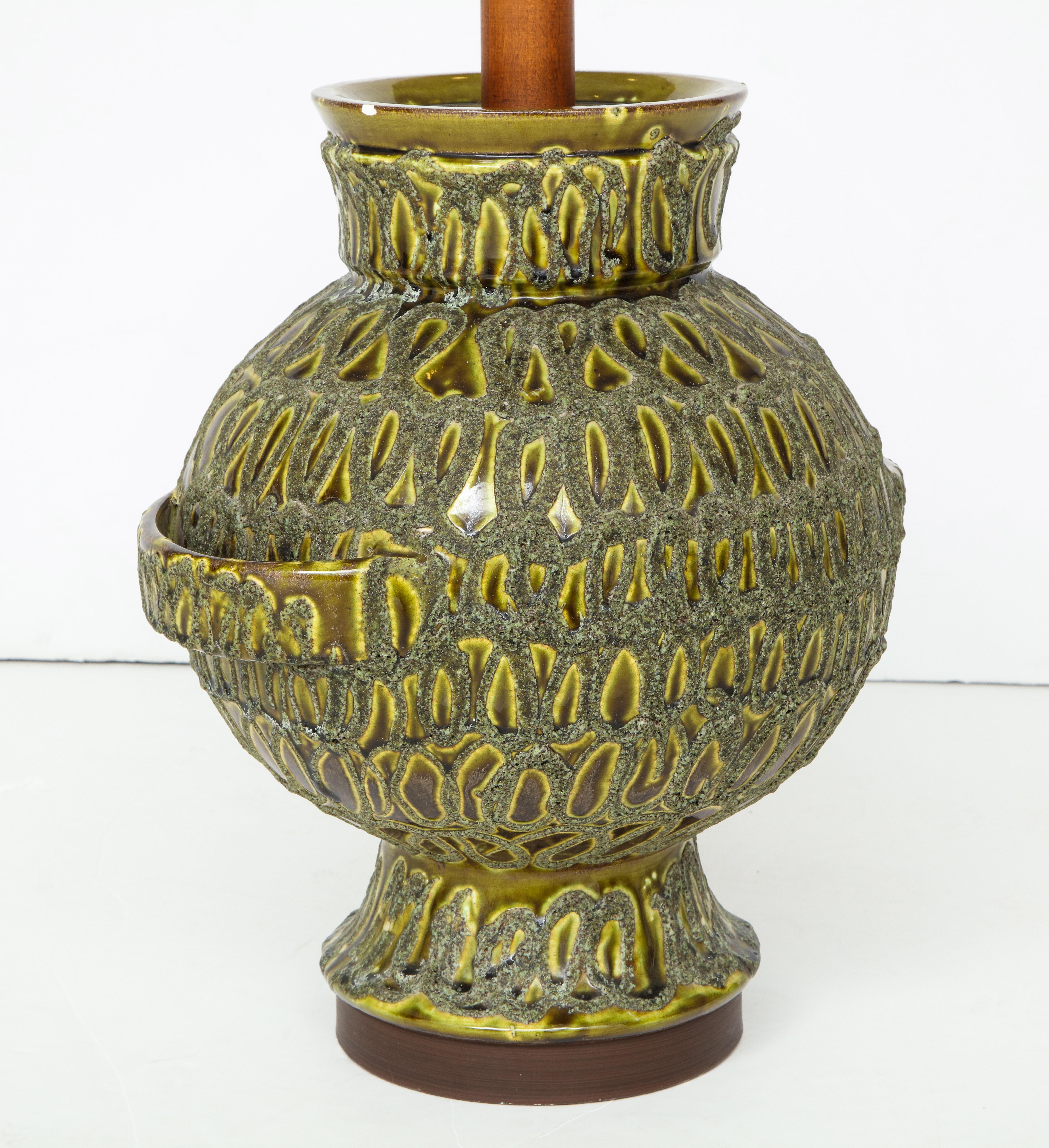 Large Green Ceramic Lamp 3