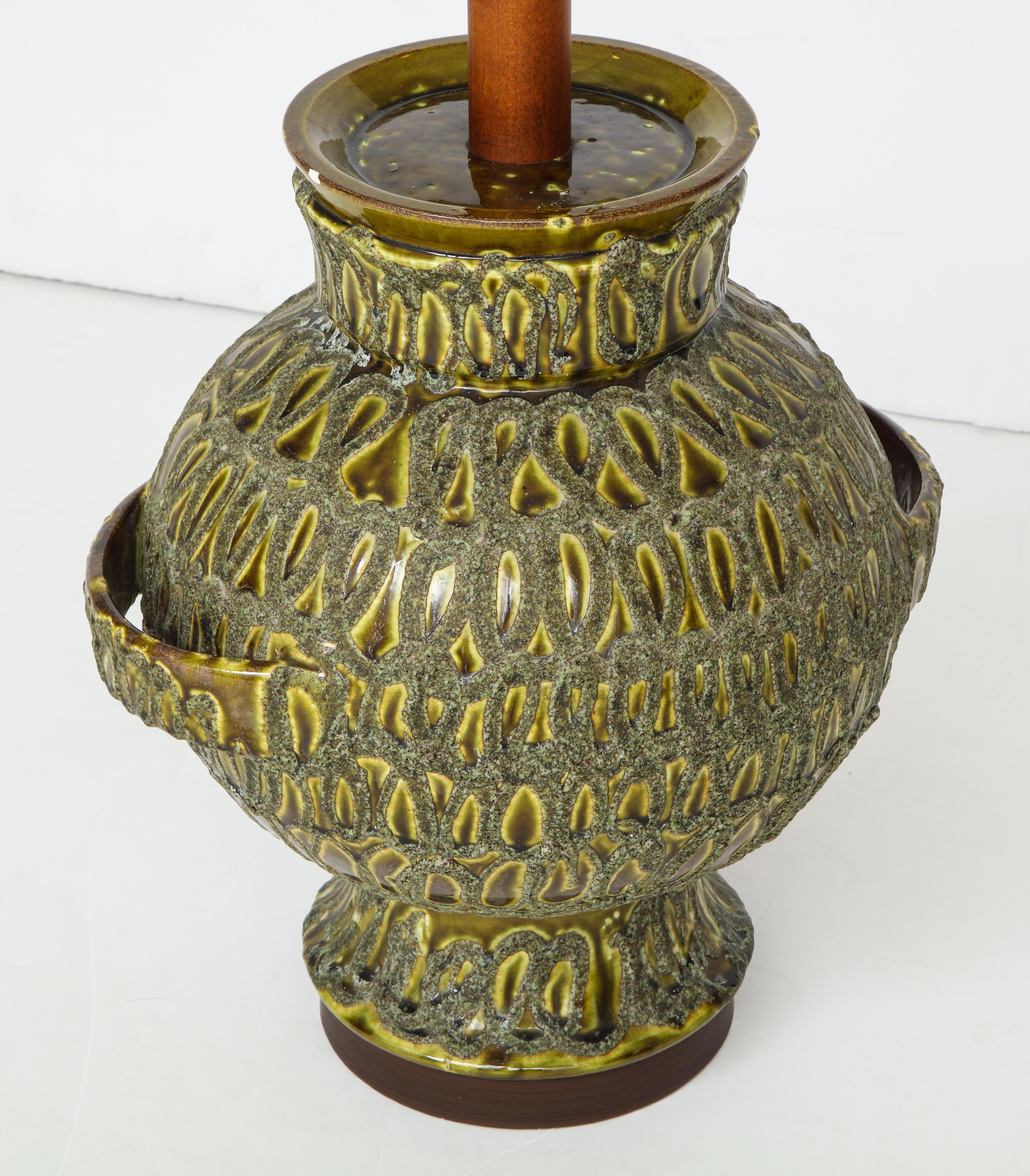 Large Green Ceramic Lamp 4
