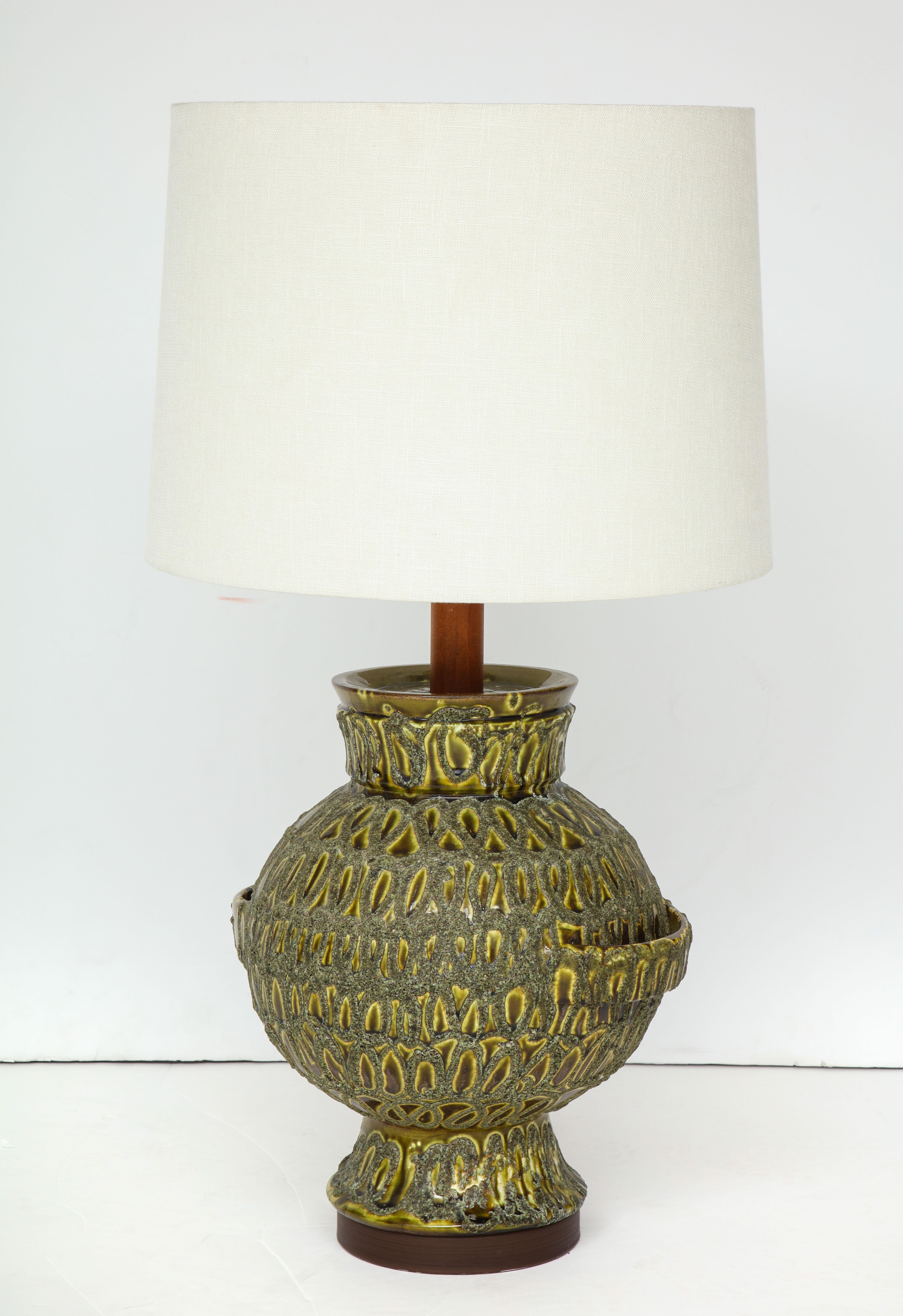 large green lamps