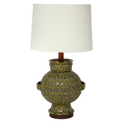 Large Green Ceramic Lamp
