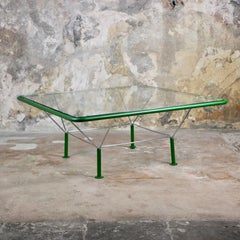 Large green coffee table by Niels Bendtsen, made in Denmark in the 1970s