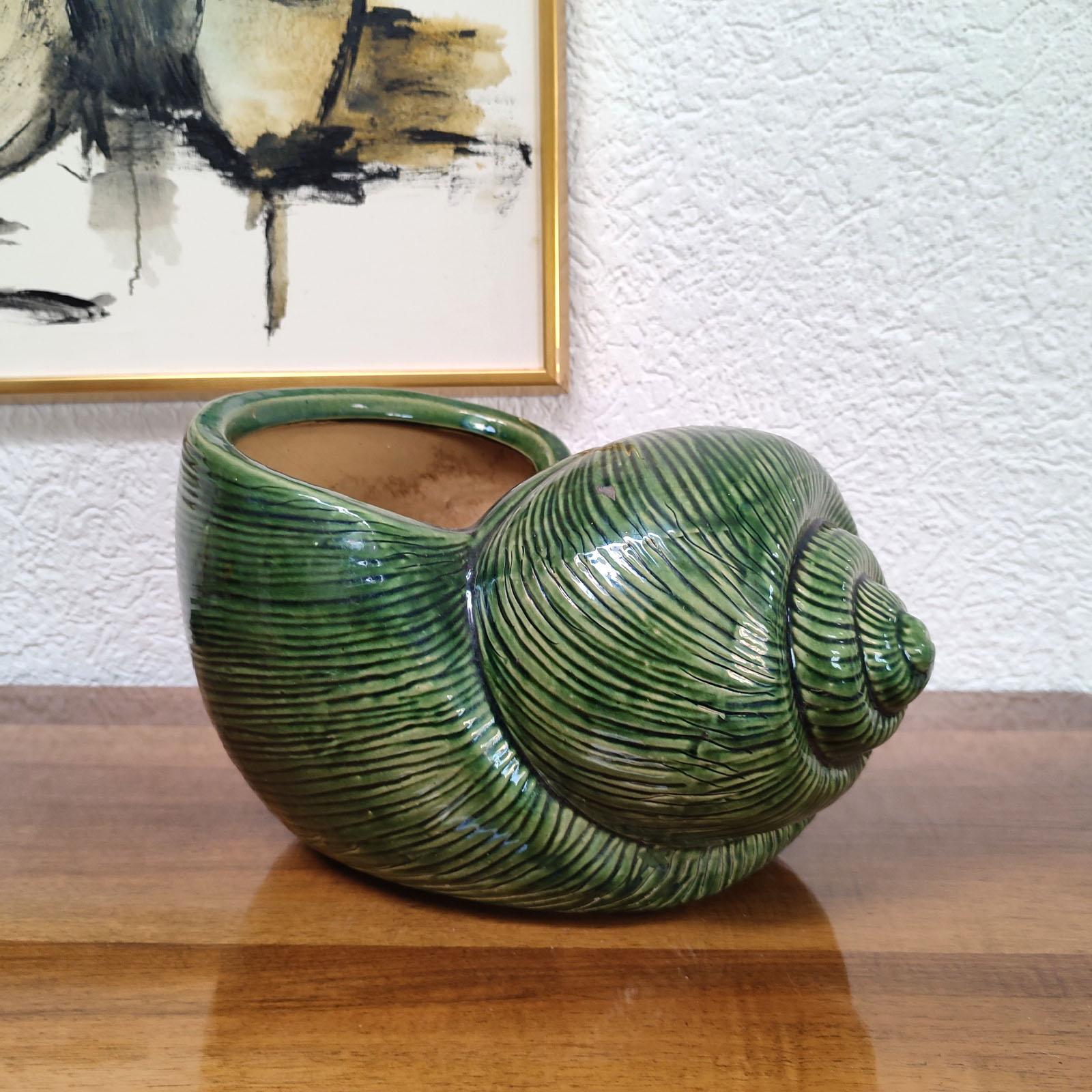 snail shell planter